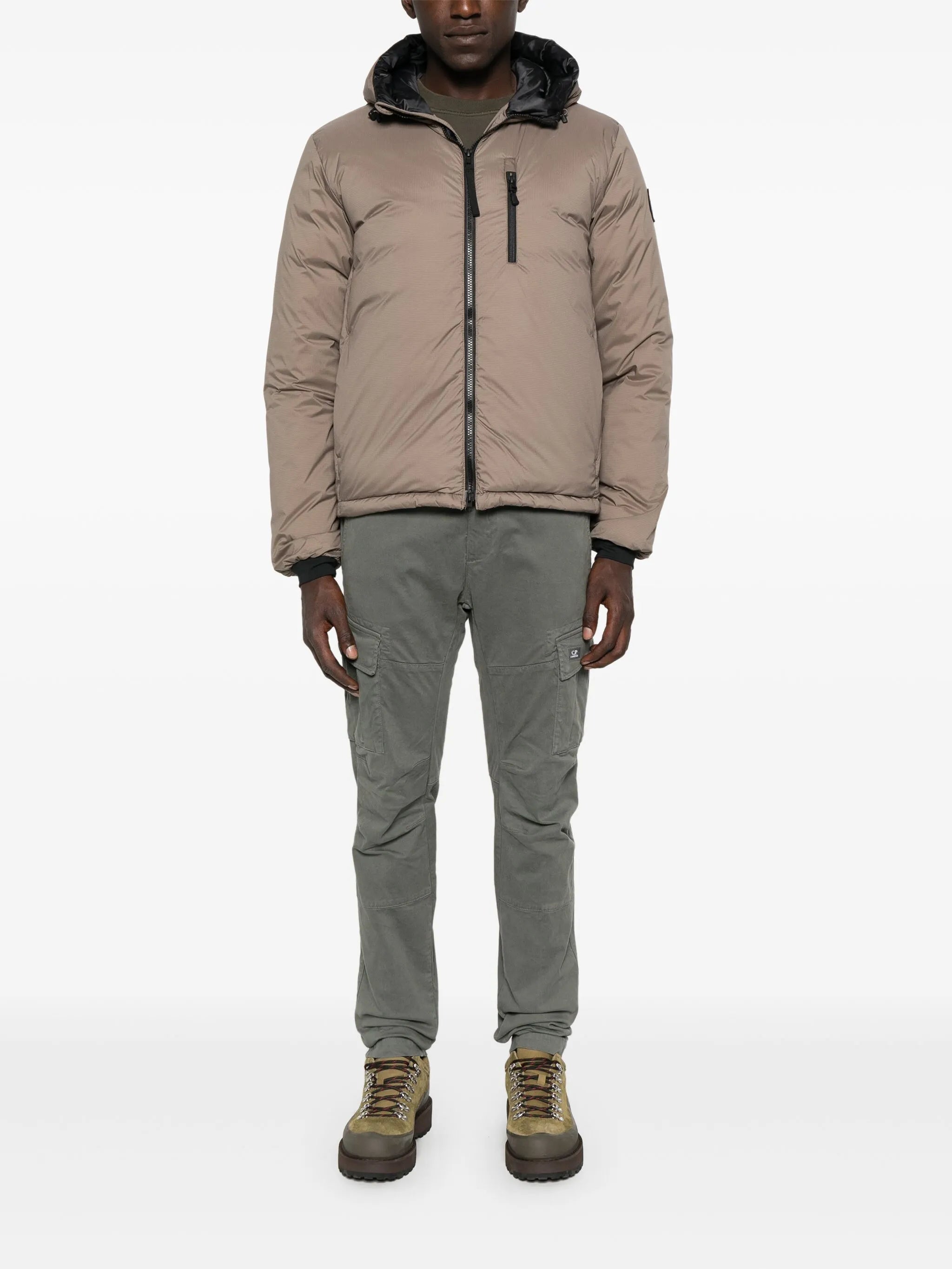 Lodge hooded zip-fastening jacket