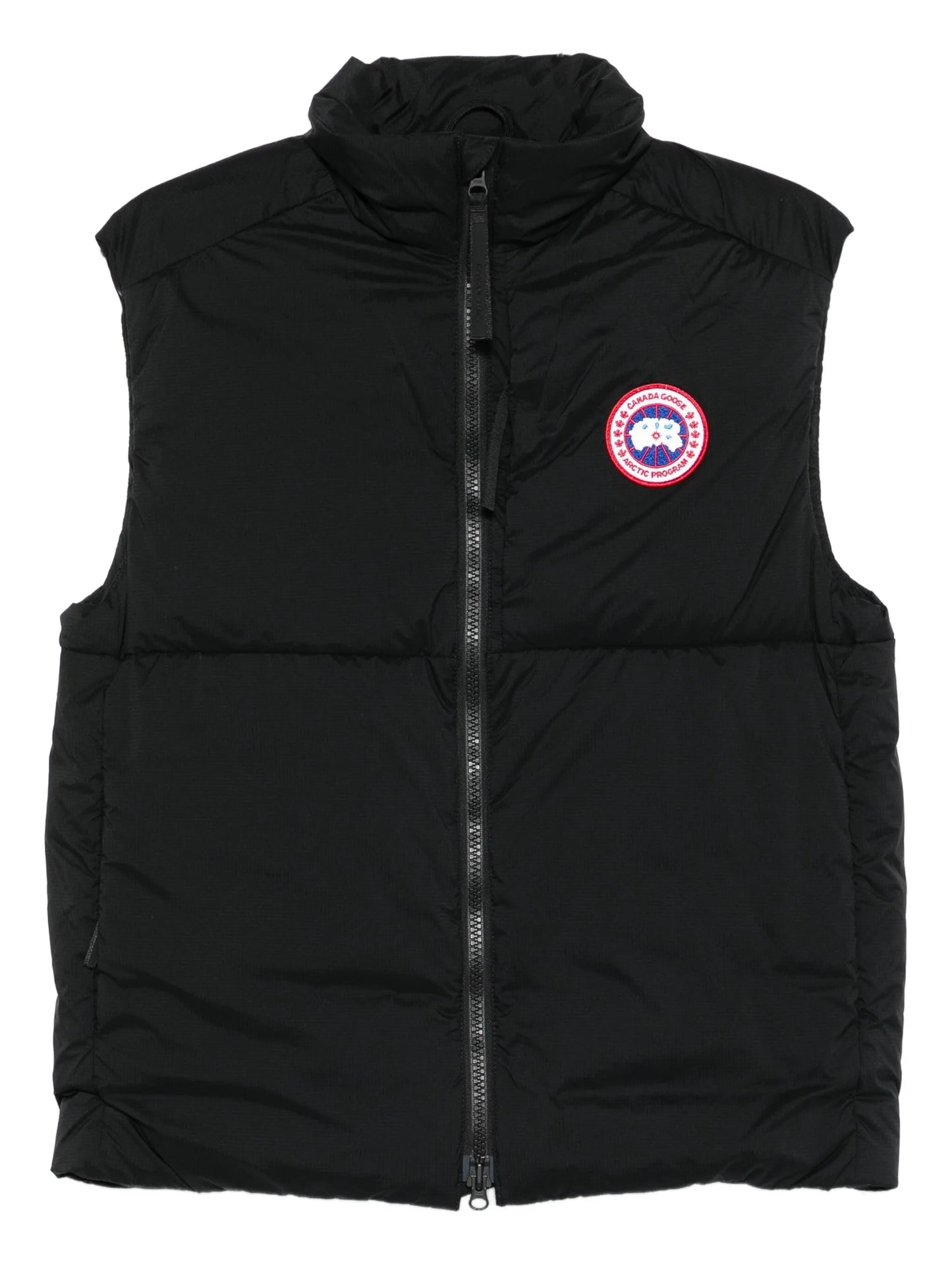 Lodge logo-patch quilted gilet