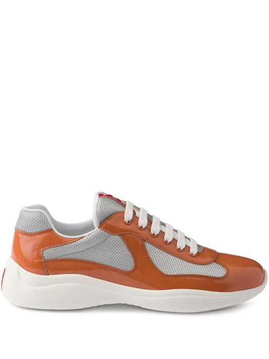 patent leather and technical fabric America's cup sneakers