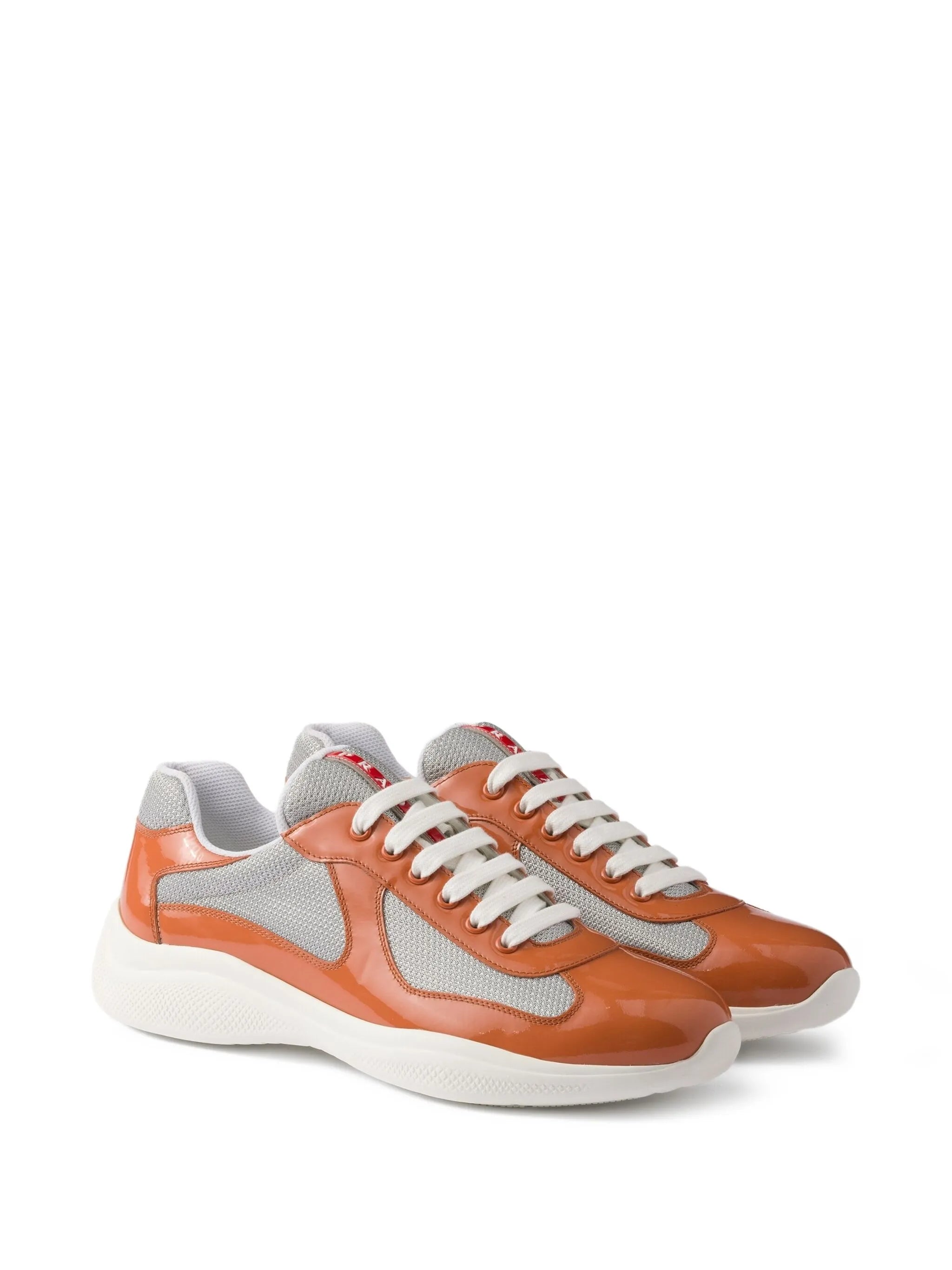 patent leather and technical fabric America's cup sneakers