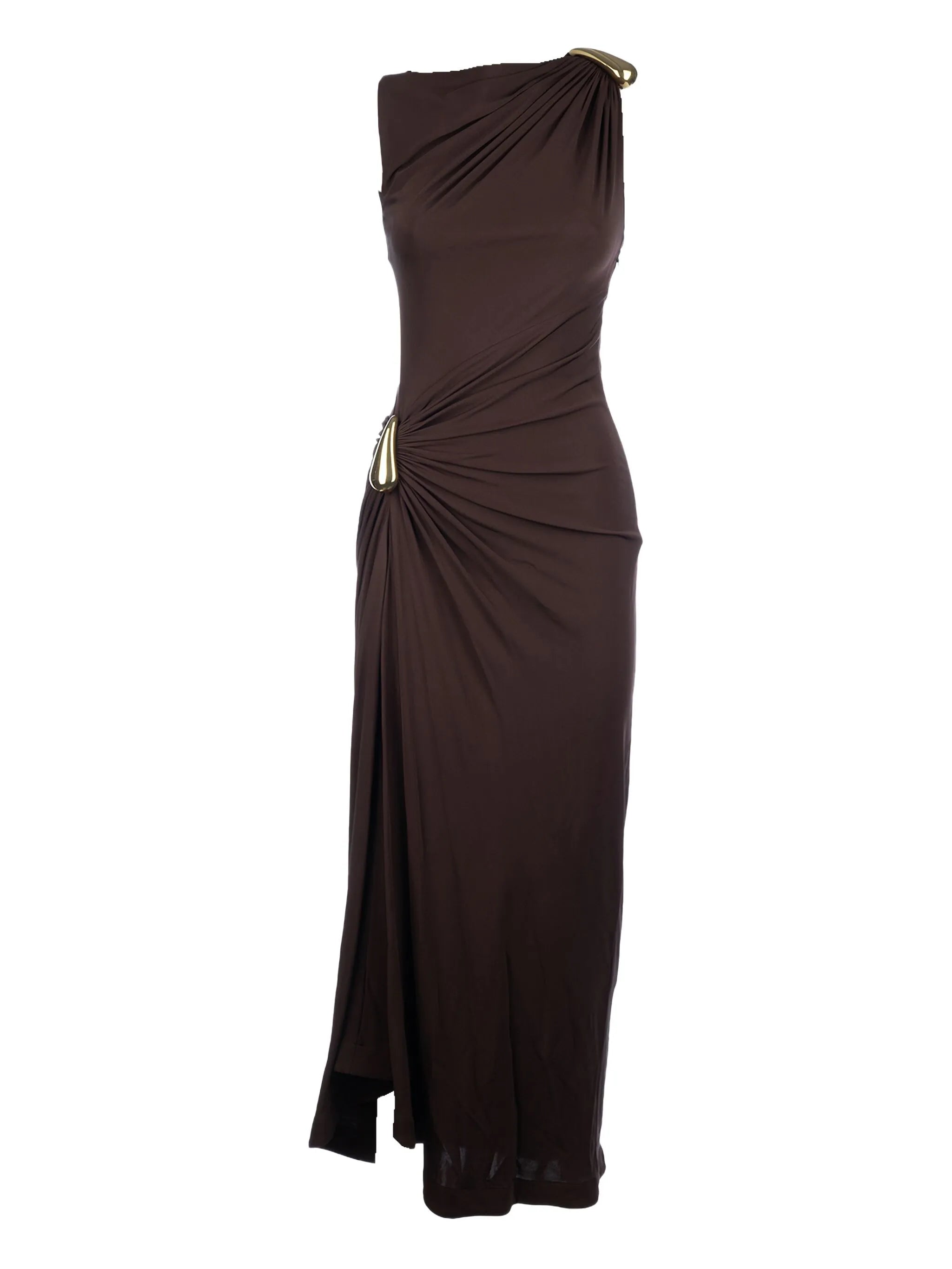 draped maxi dress
