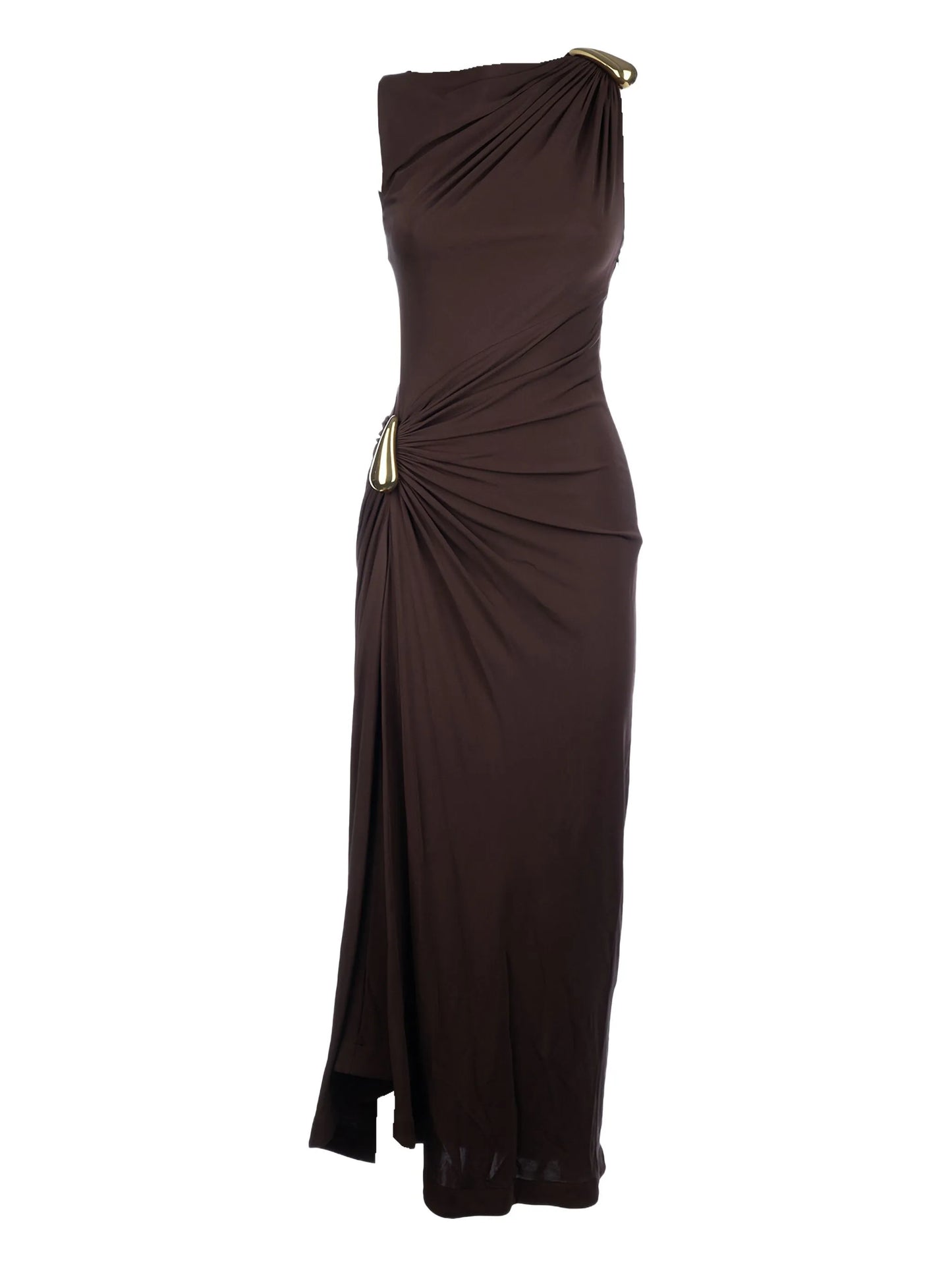 draped maxi dress