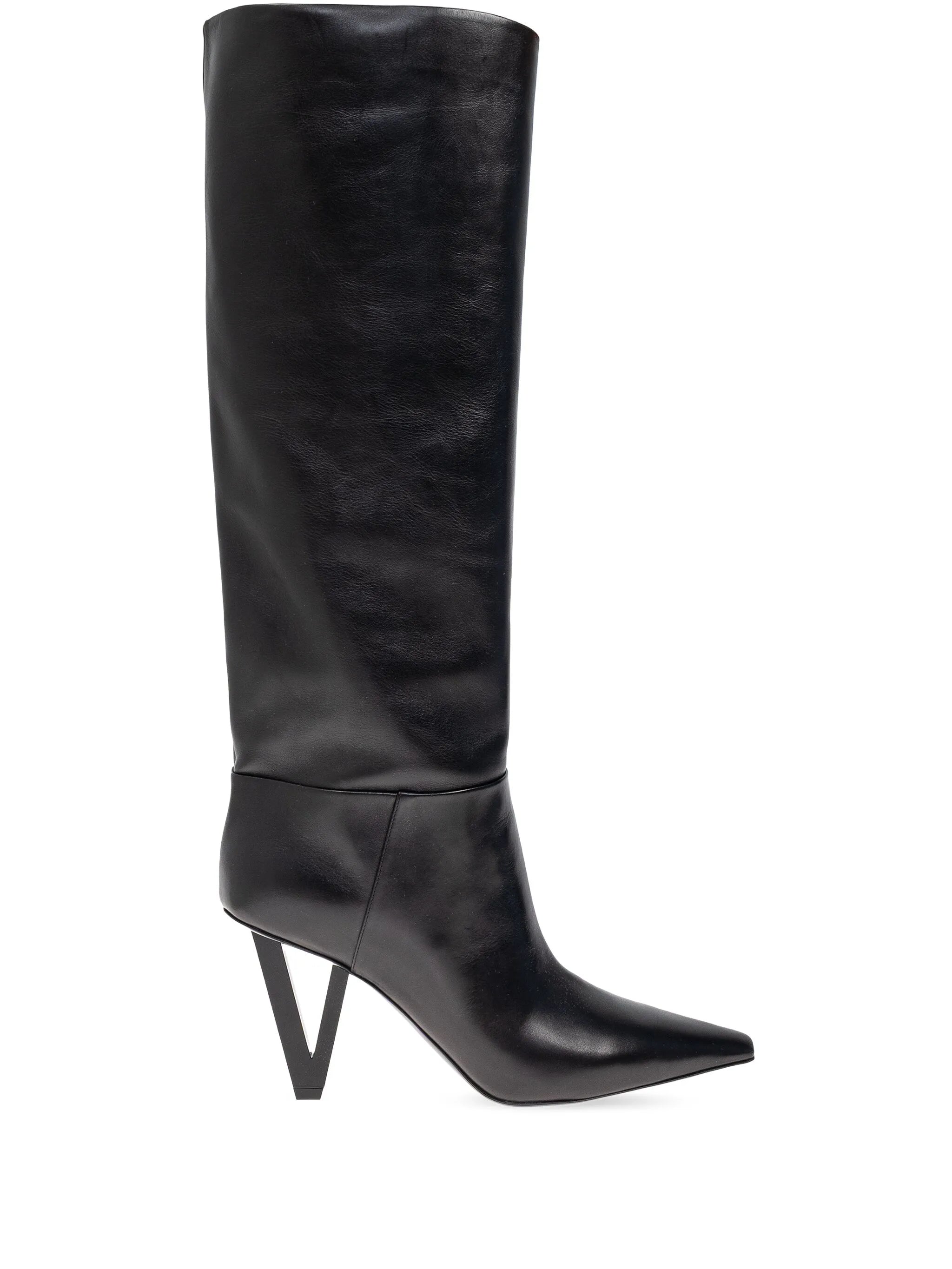 leather knee-high boots