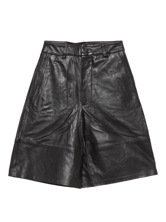 Olivia panelled leather shorts