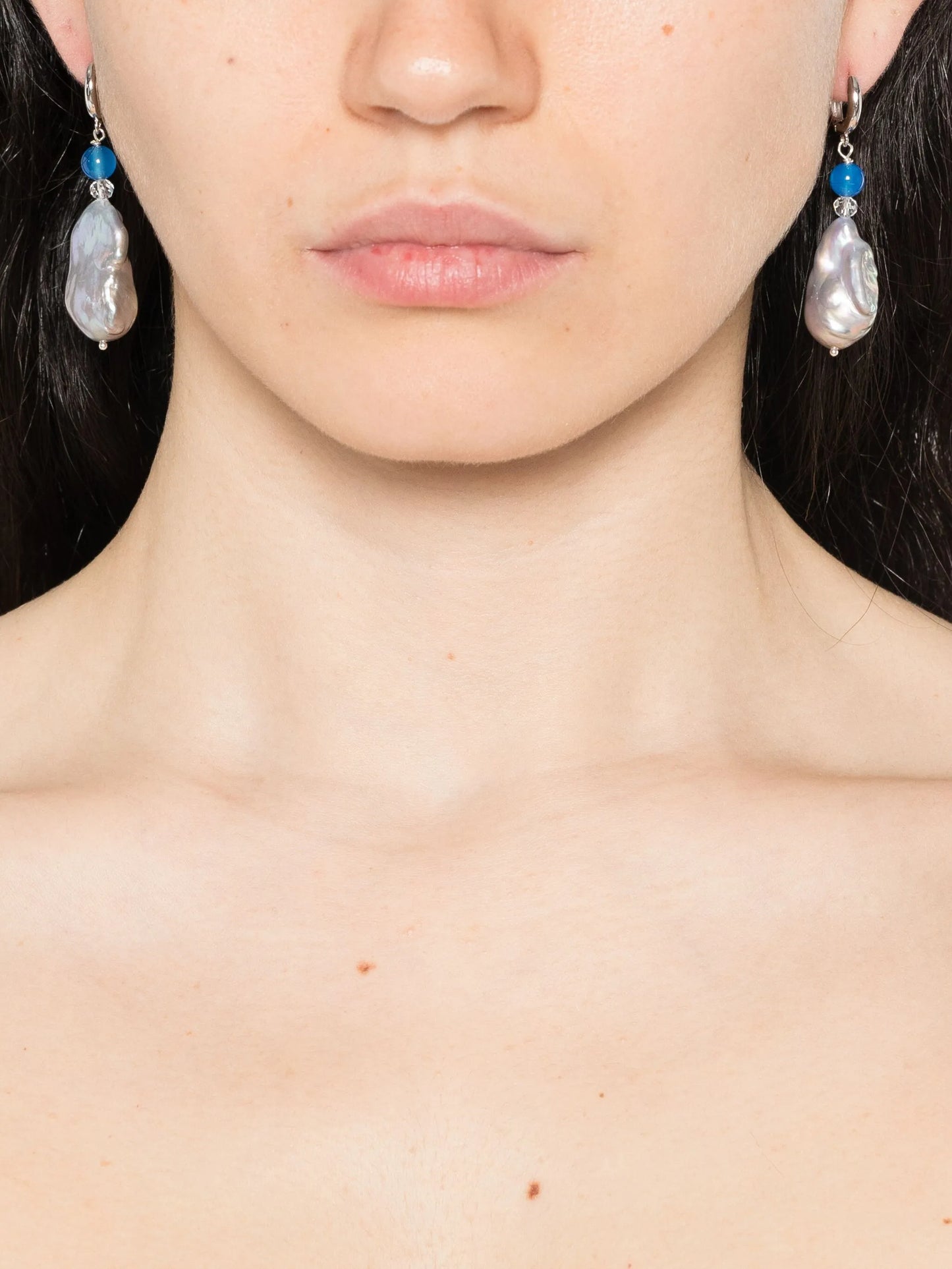 sterling silver Host pearl earrings