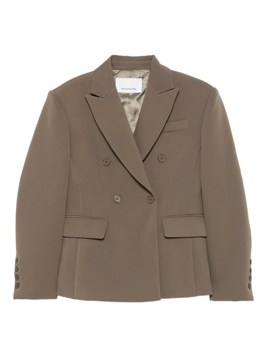 peak-lapel double-breasted blazer