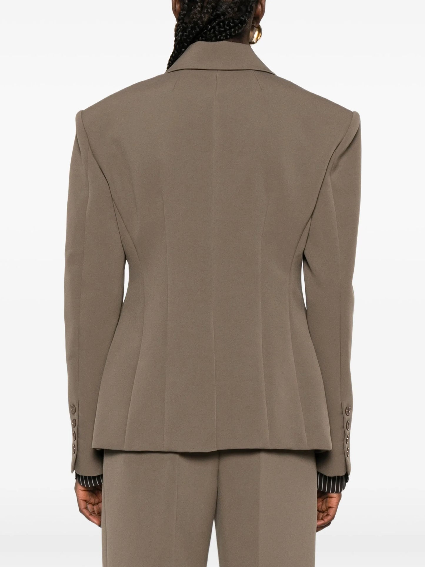 peak-lapel double-breasted blazer