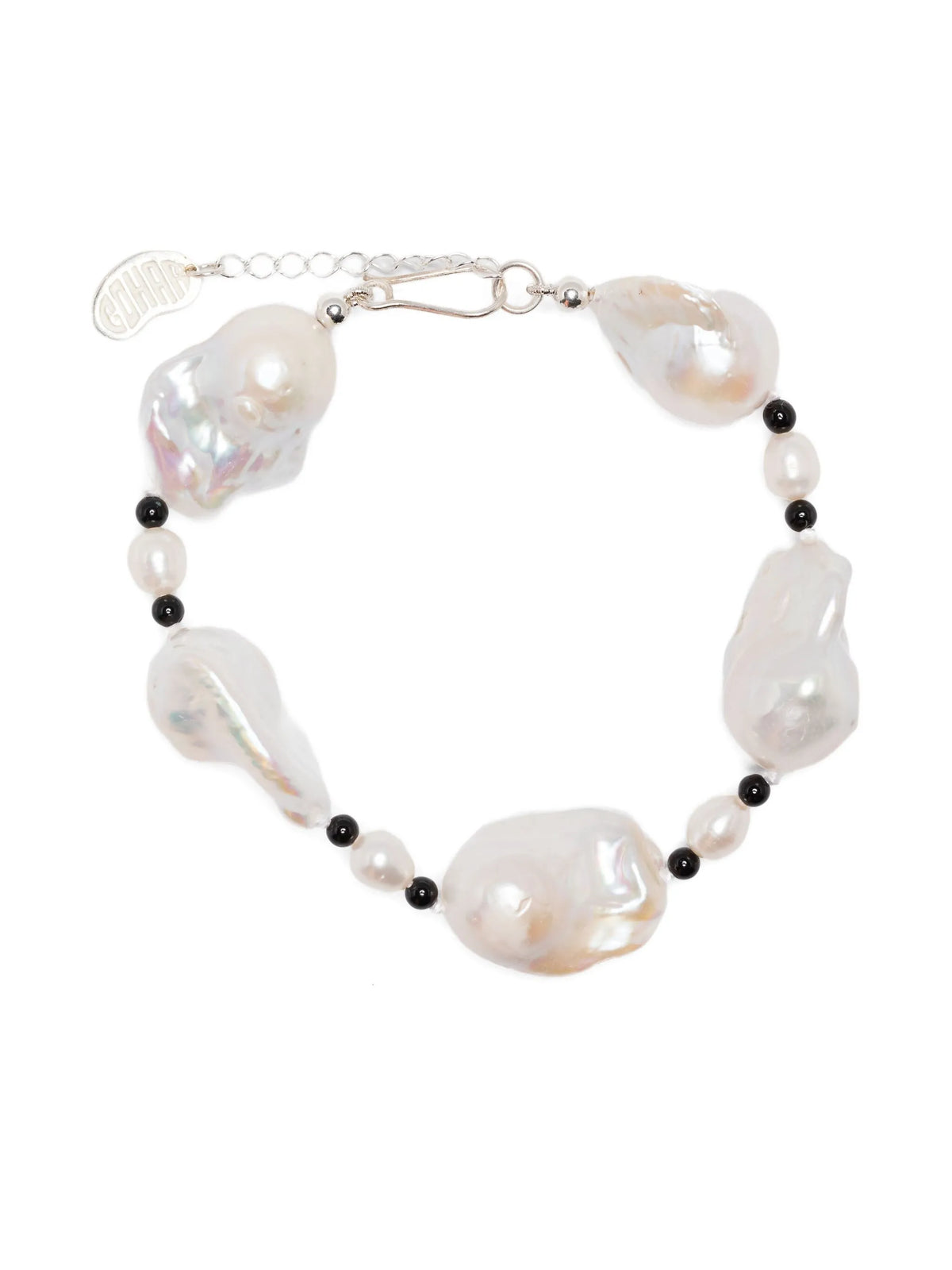 sterling silver Host pearl and onyx bracelet