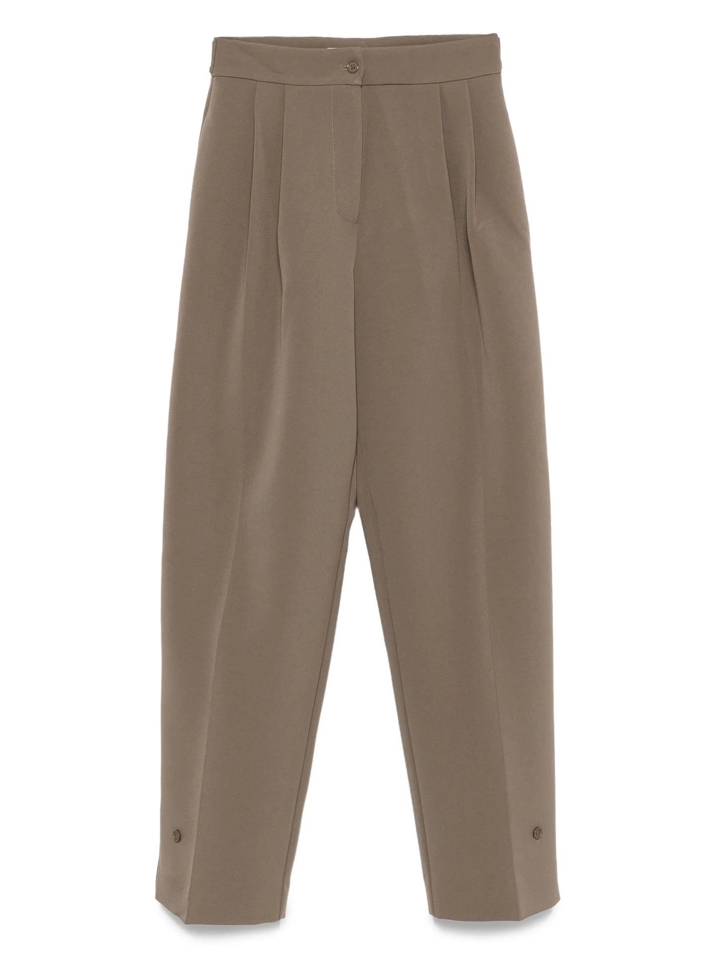 pleated buttoned trousers