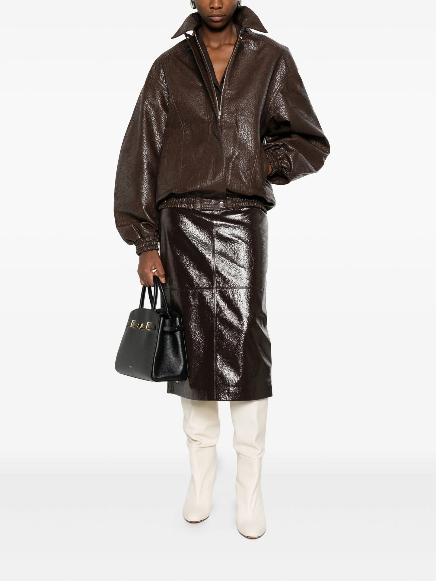 Prescott grained faux leather jacket