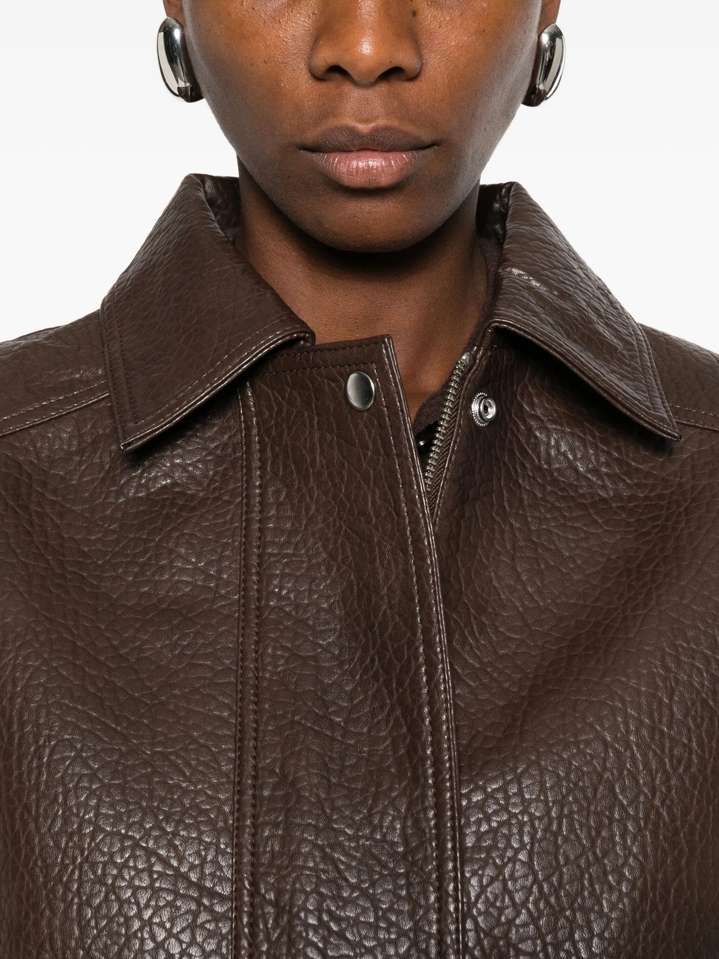 Prescott grained faux leather jacket