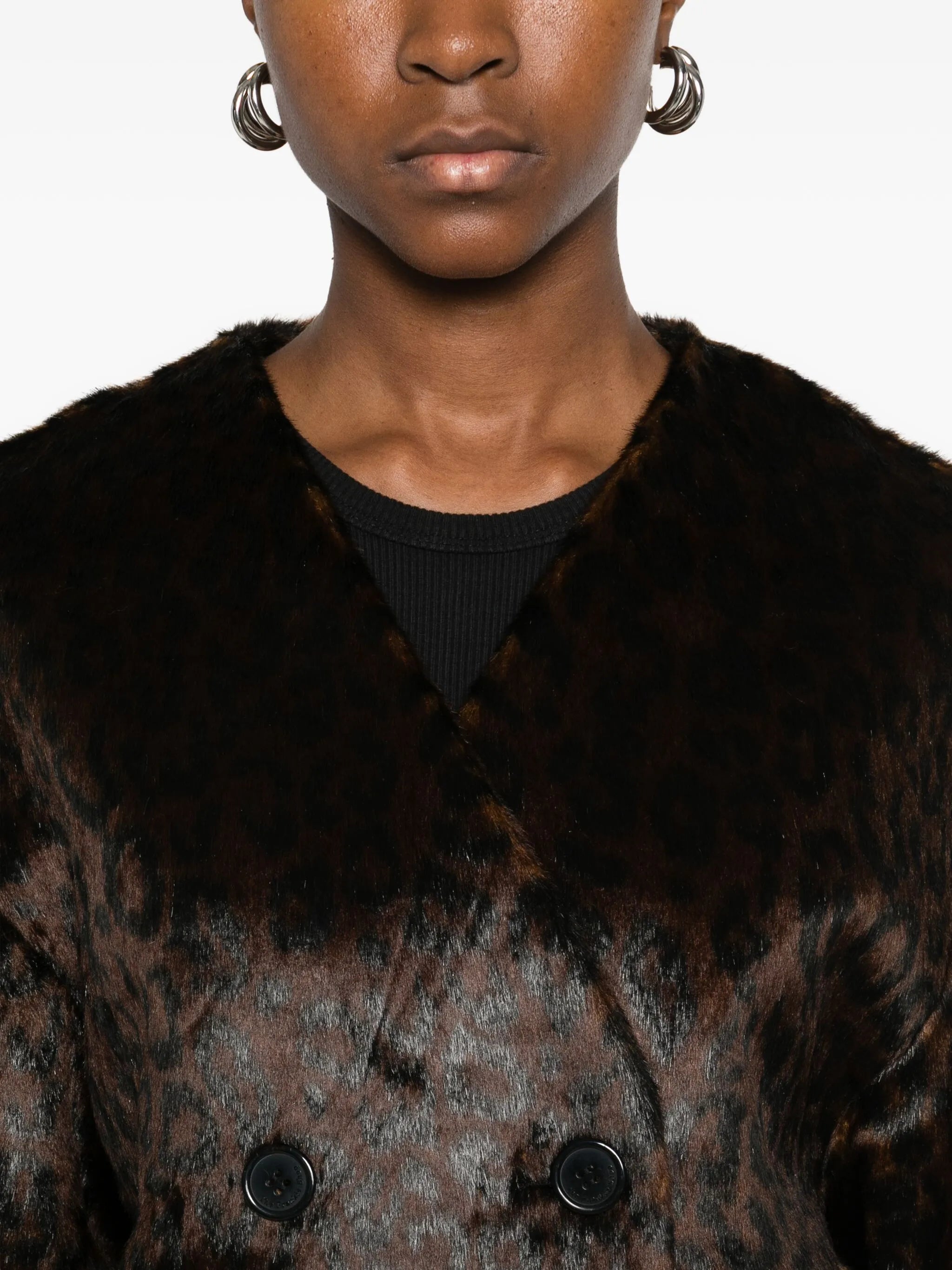 Valentina leopard-pattern jacket