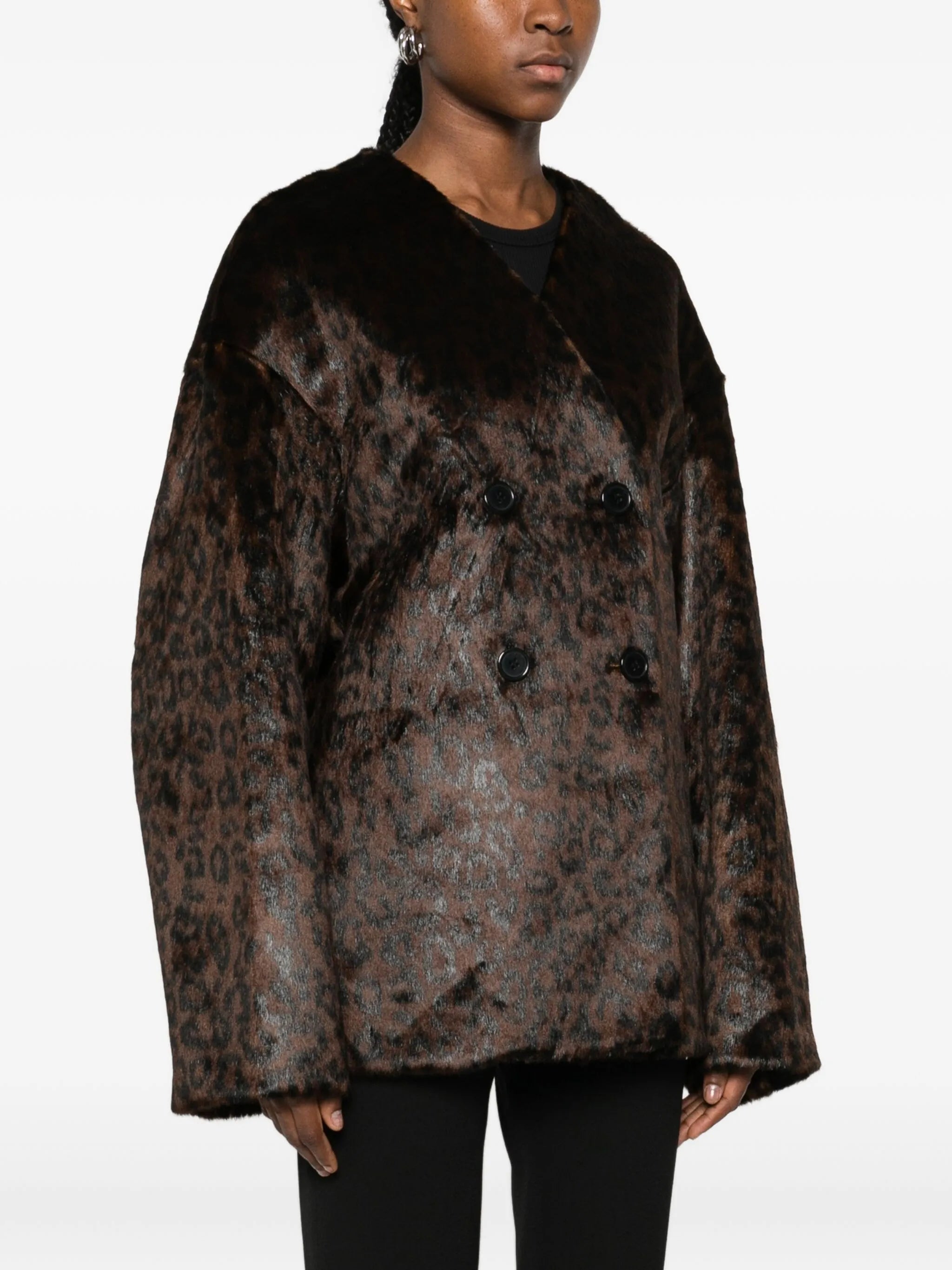Valentina leopard-pattern jacket