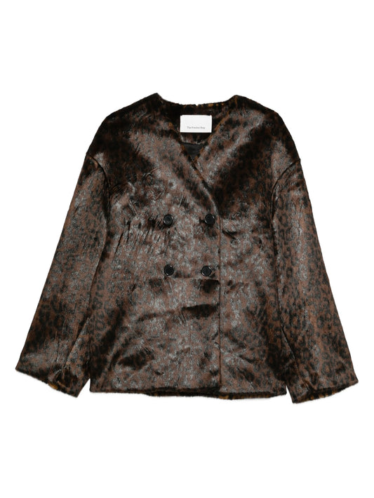 Valentina leopard-pattern jacket