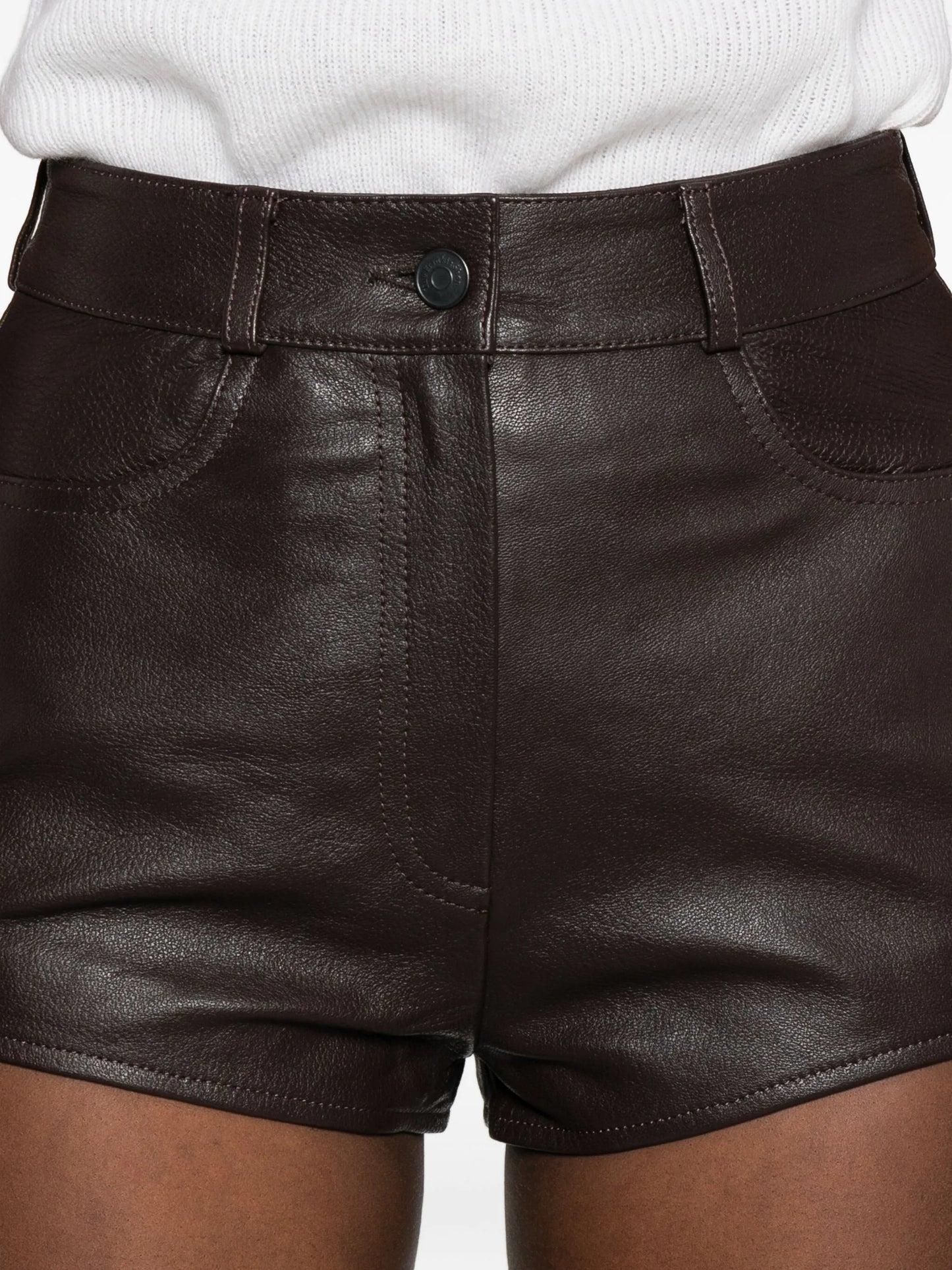 Loen leather pocket shorts