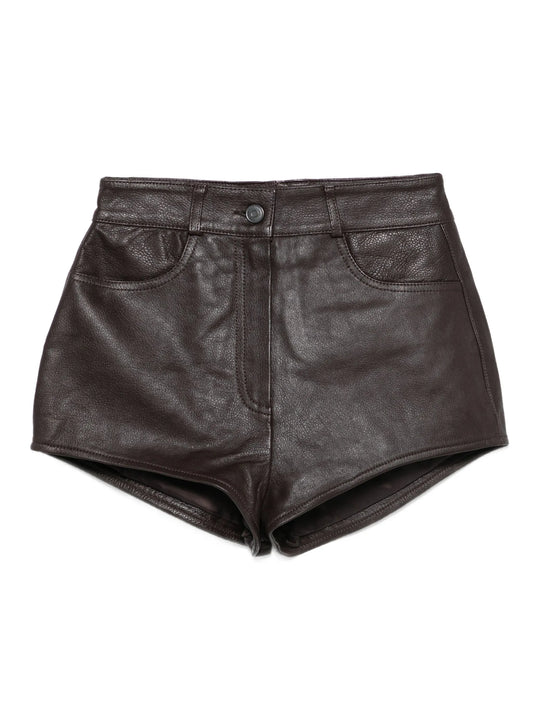 Loen leather pocket shorts