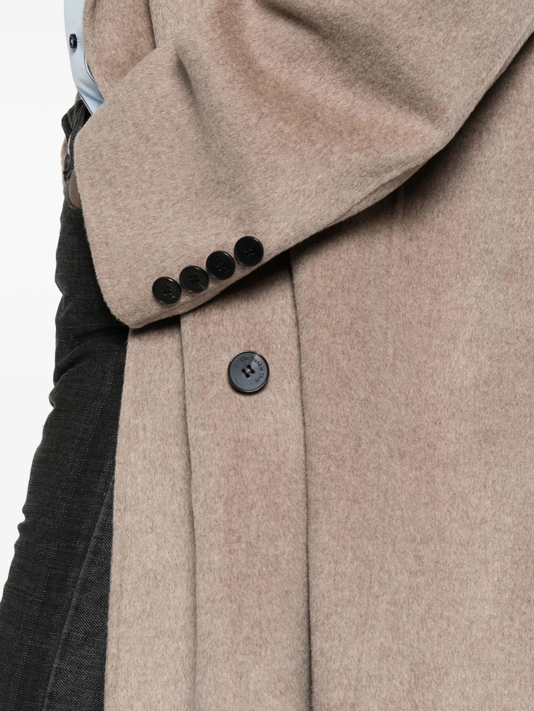 wool blend double-breasted coat