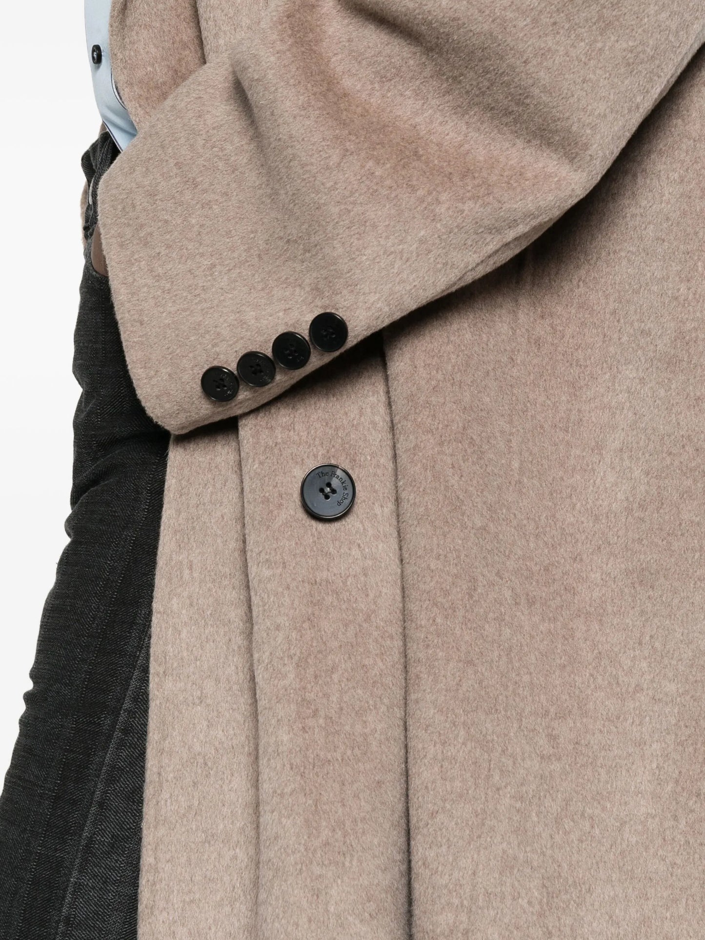 wool blend double-breasted coat