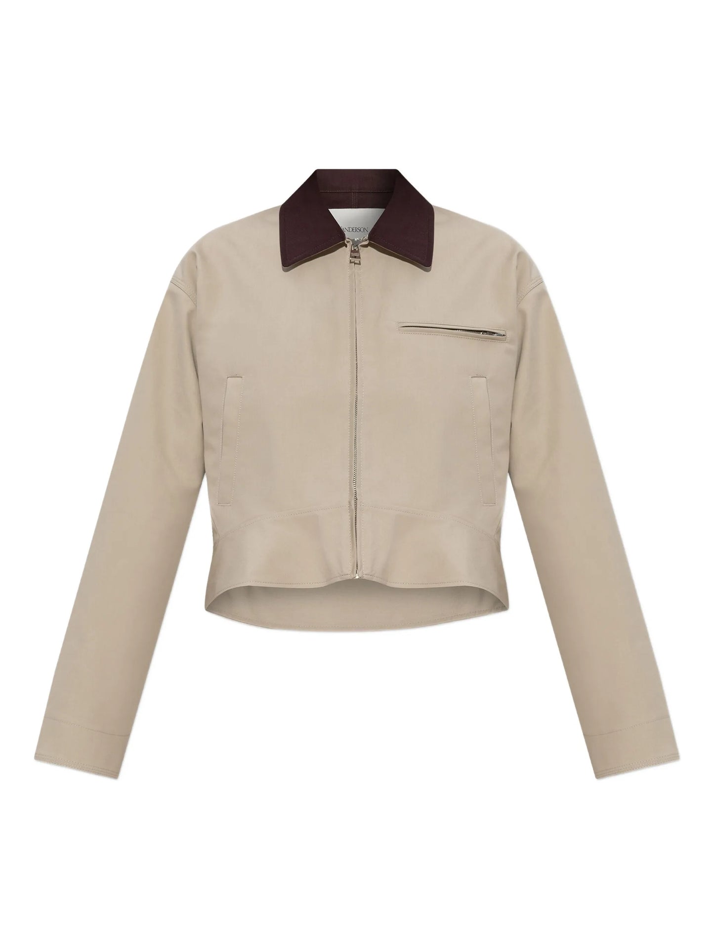 cropped zip-front jacket