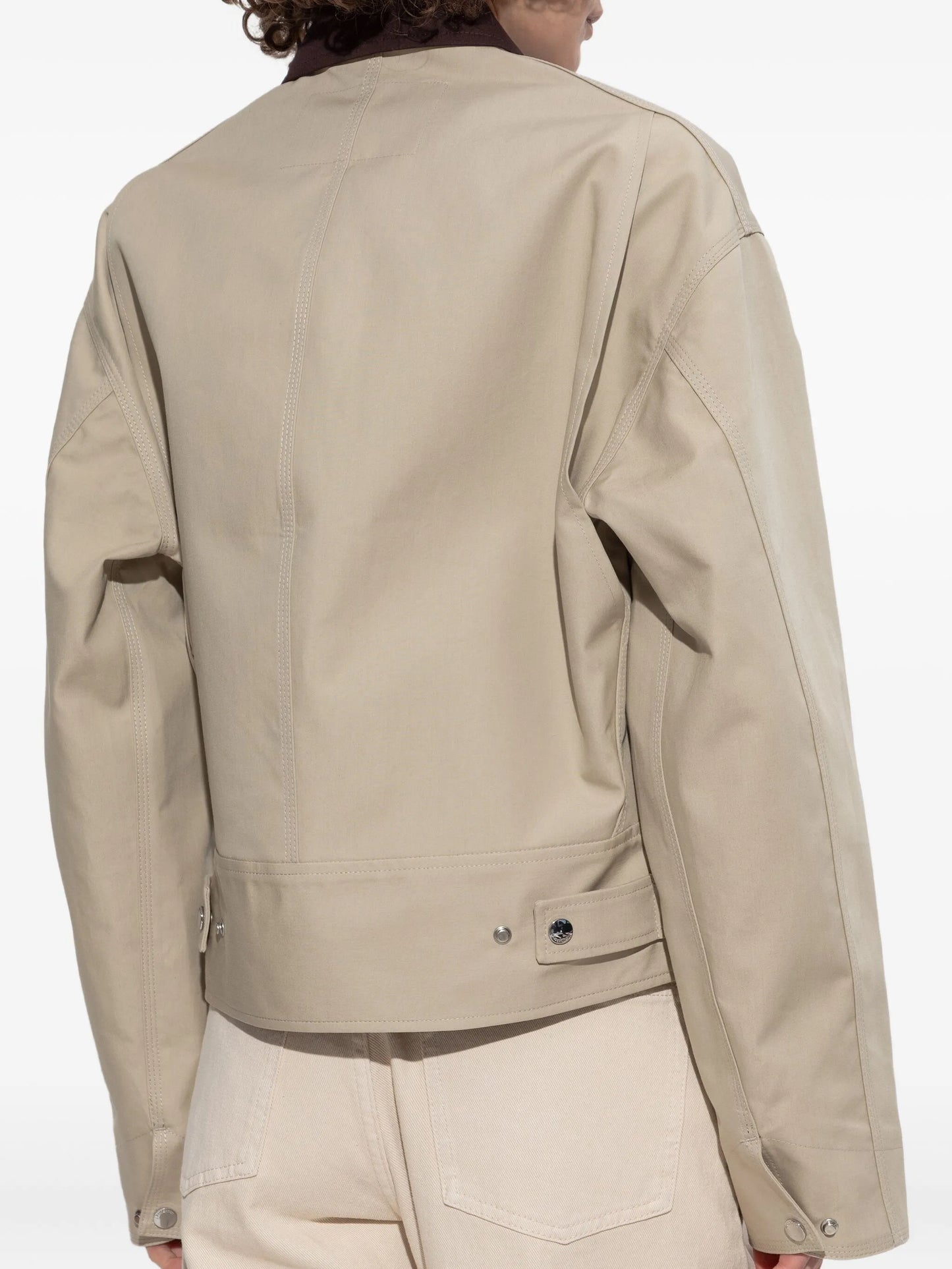 cropped zip-front jacket