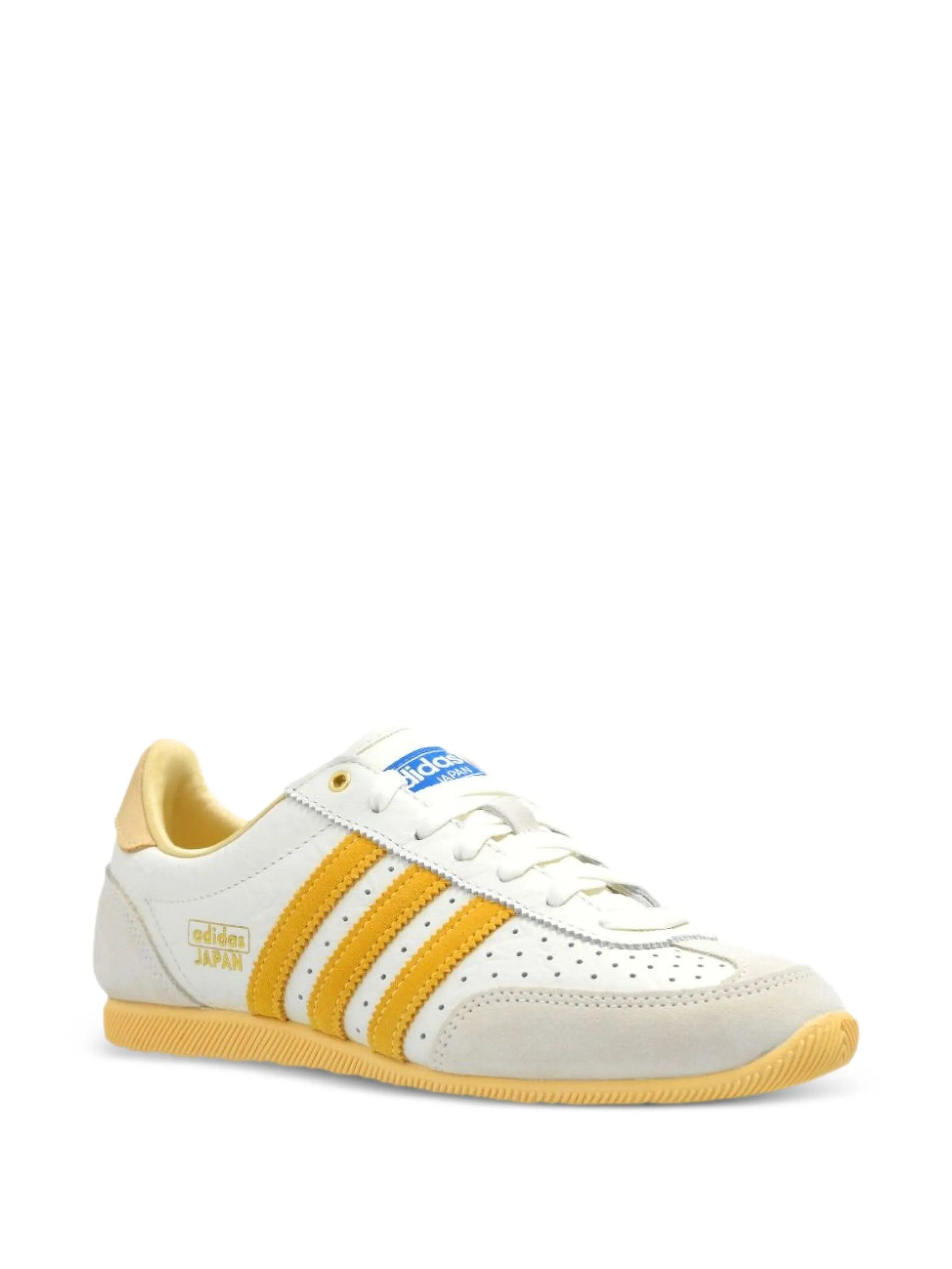 three-stripe suede-detail sneakers