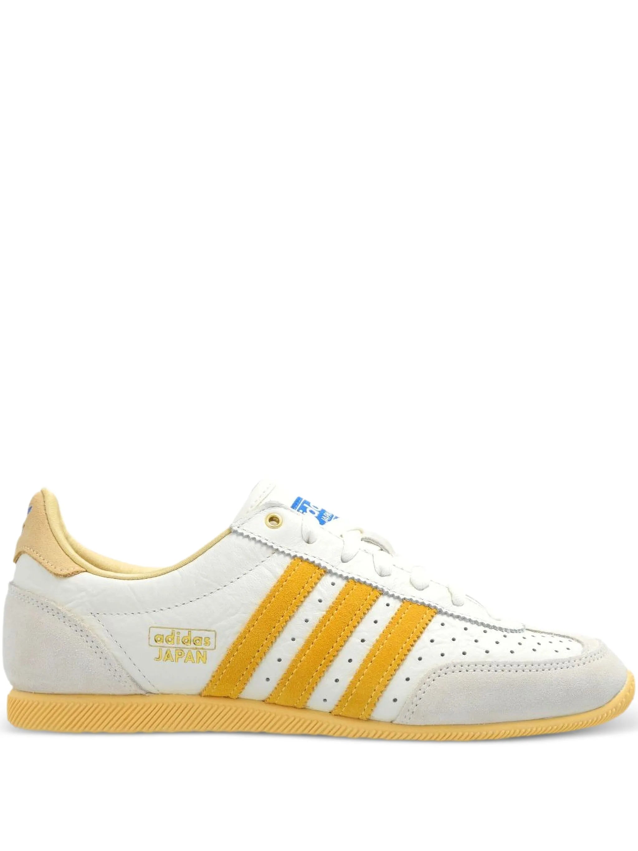 three-stripe suede-detail sneakers