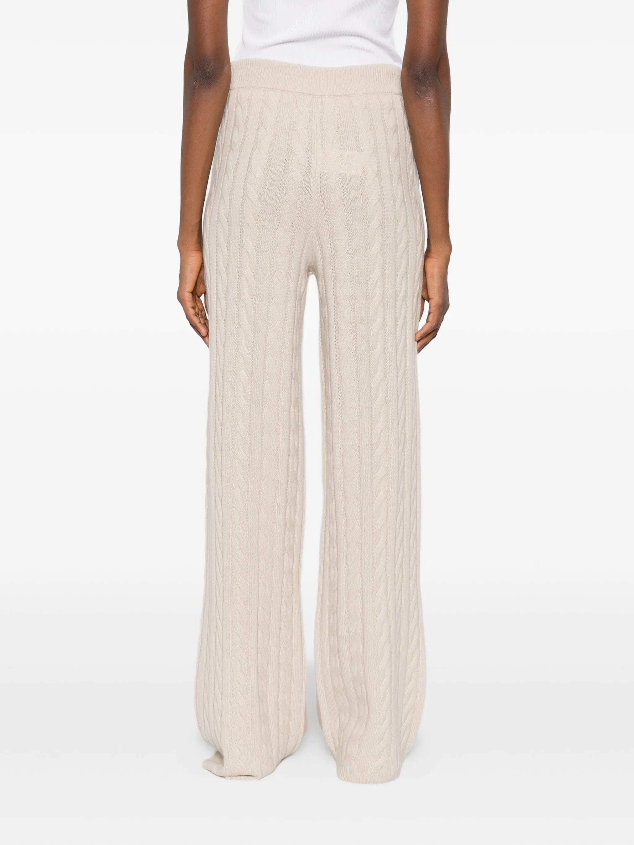 Cable knit pant wide leg