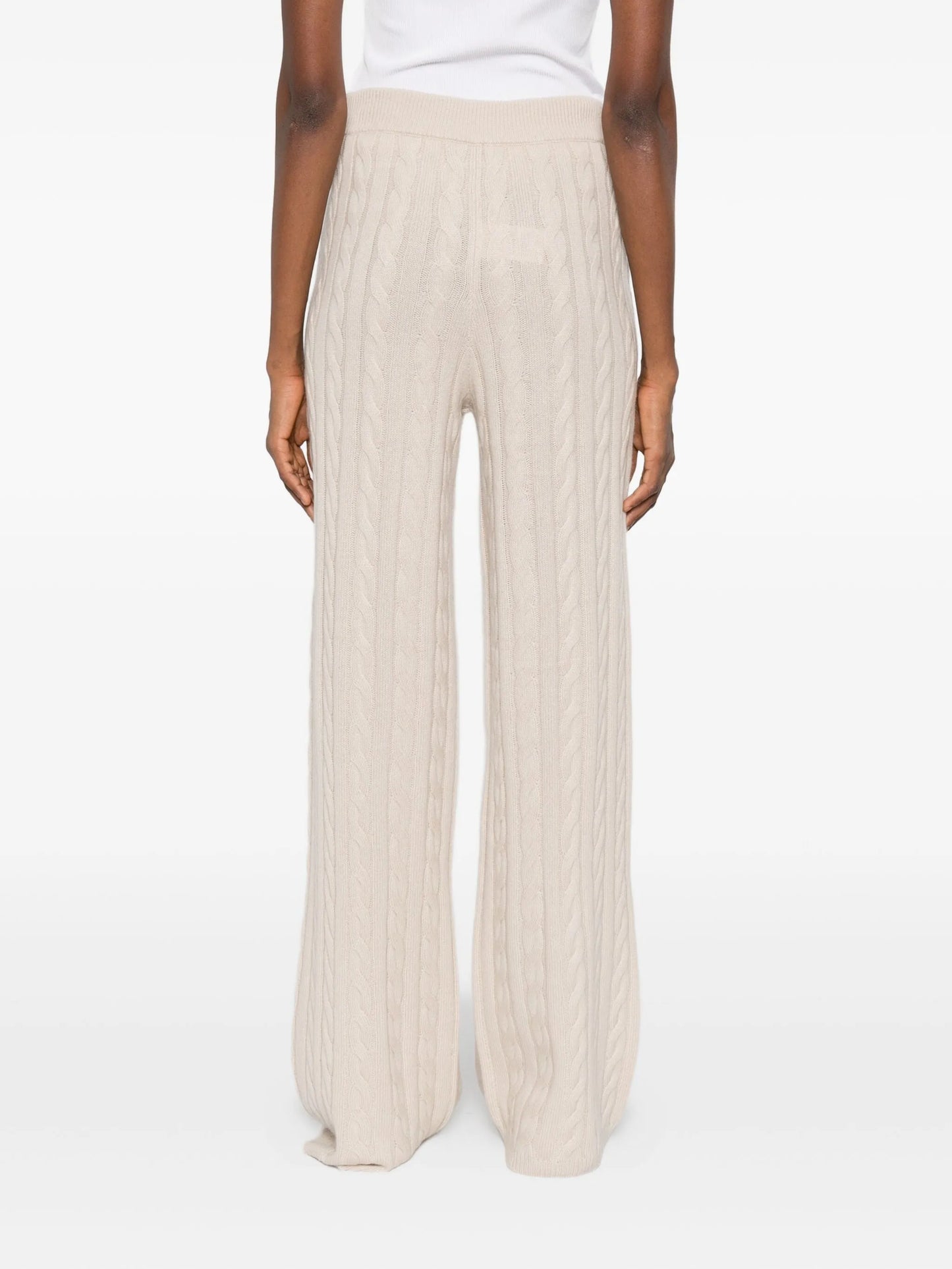 Cable knit pant wide leg