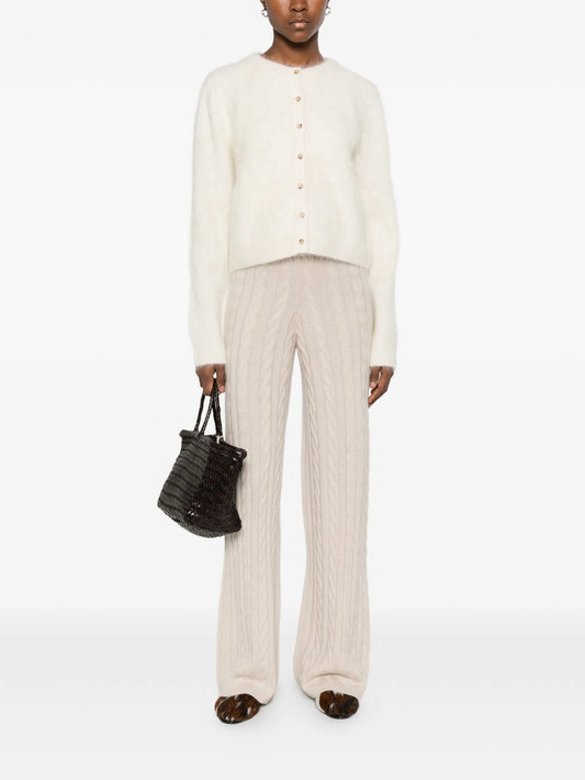 Cable knit pant wide leg