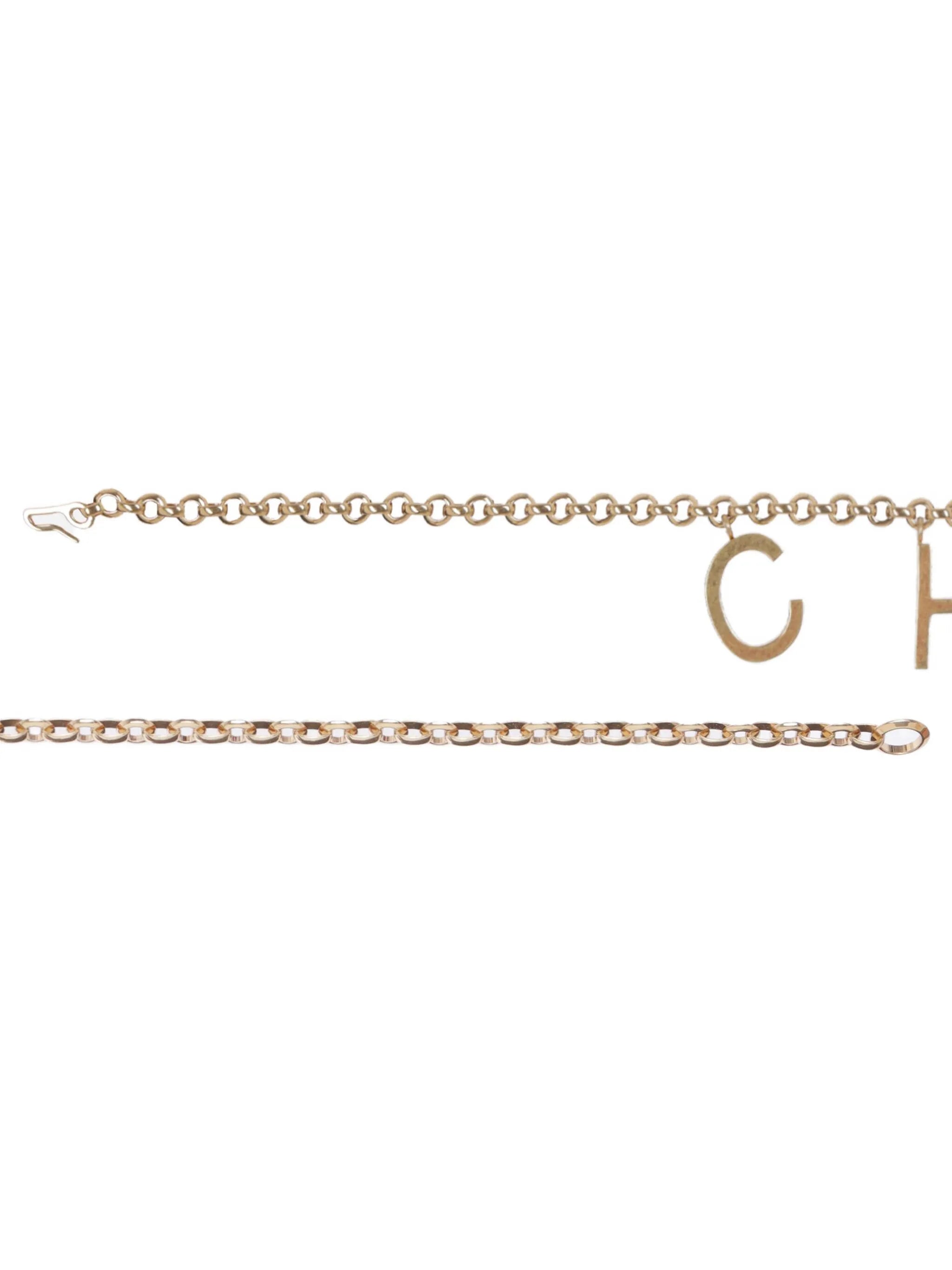 lettered chain belt