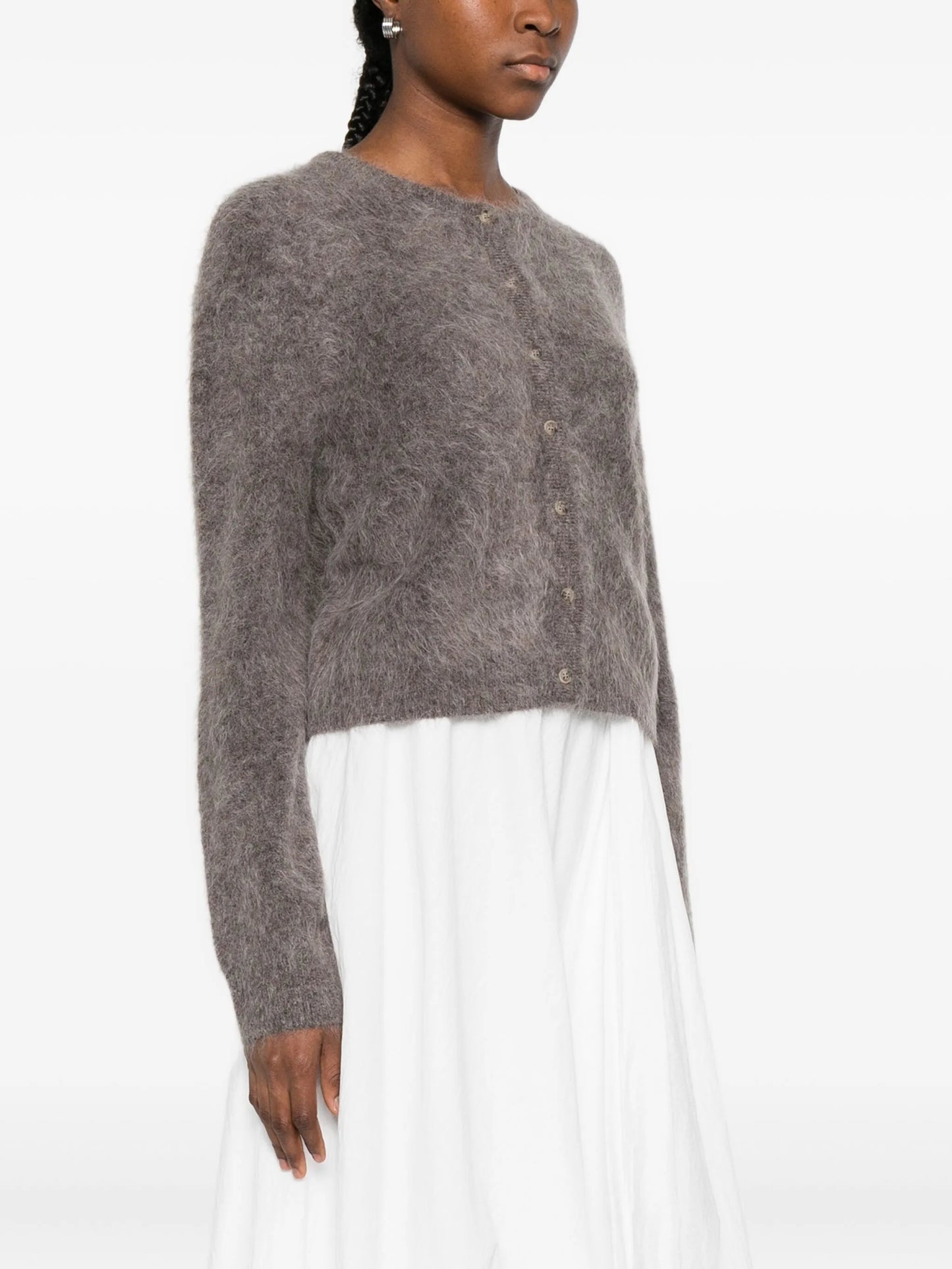 Knit cardigan alpaca wool