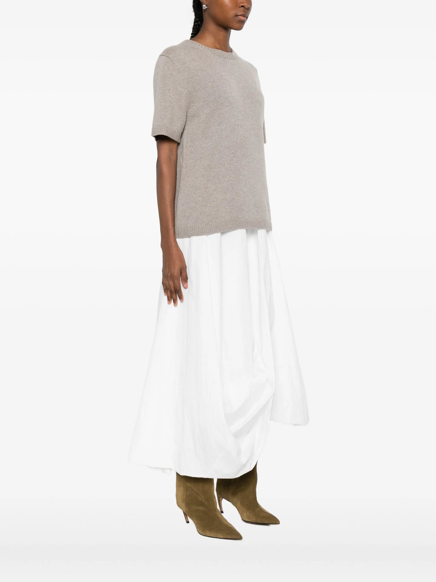 Oversized knit t-shirt ss crew neck