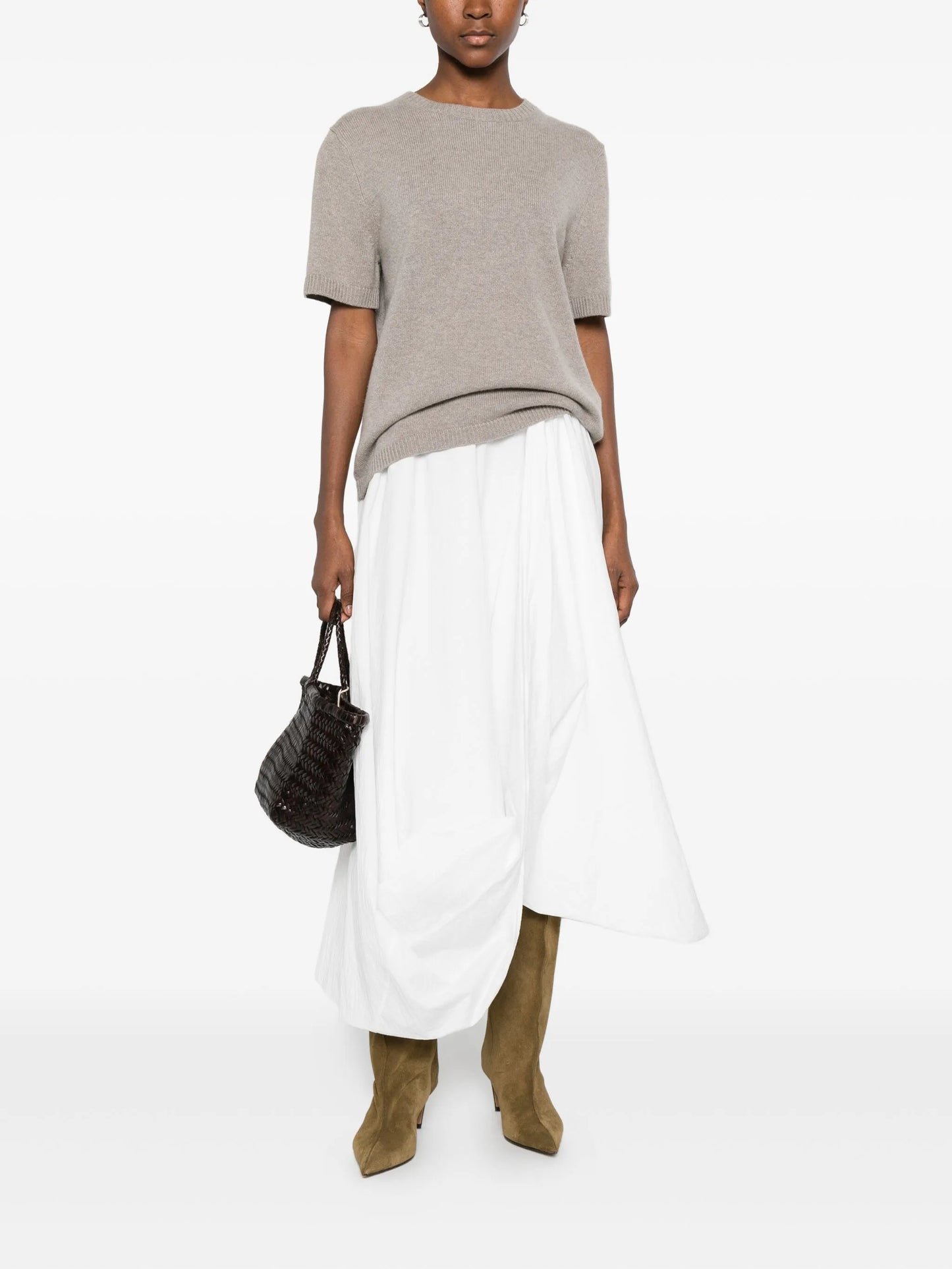 Oversized knit t-shirt ss crew neck