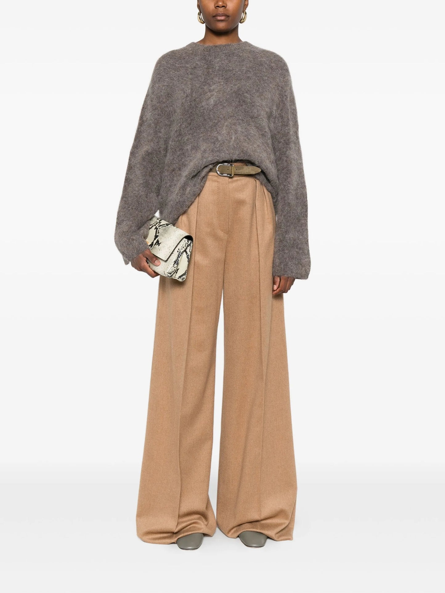 Alpaca crew neck knitwear