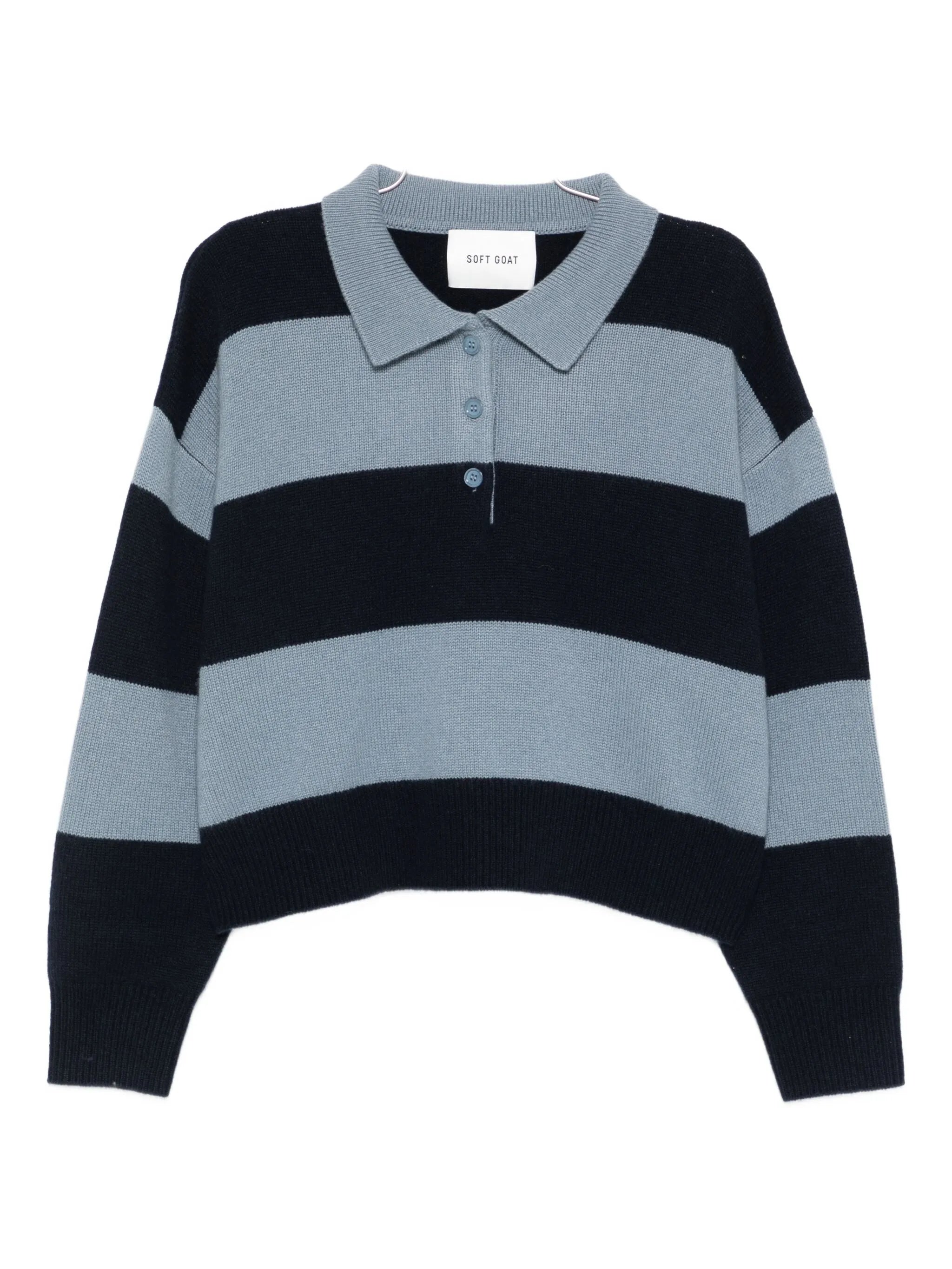striped polo sweater