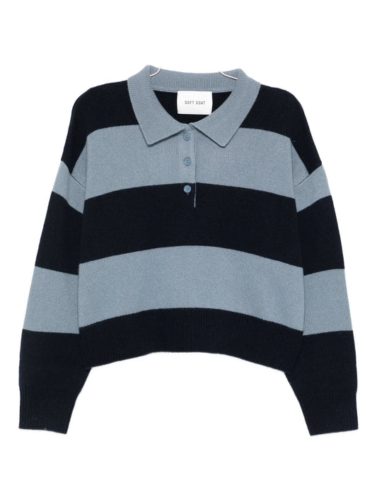 striped polo sweater