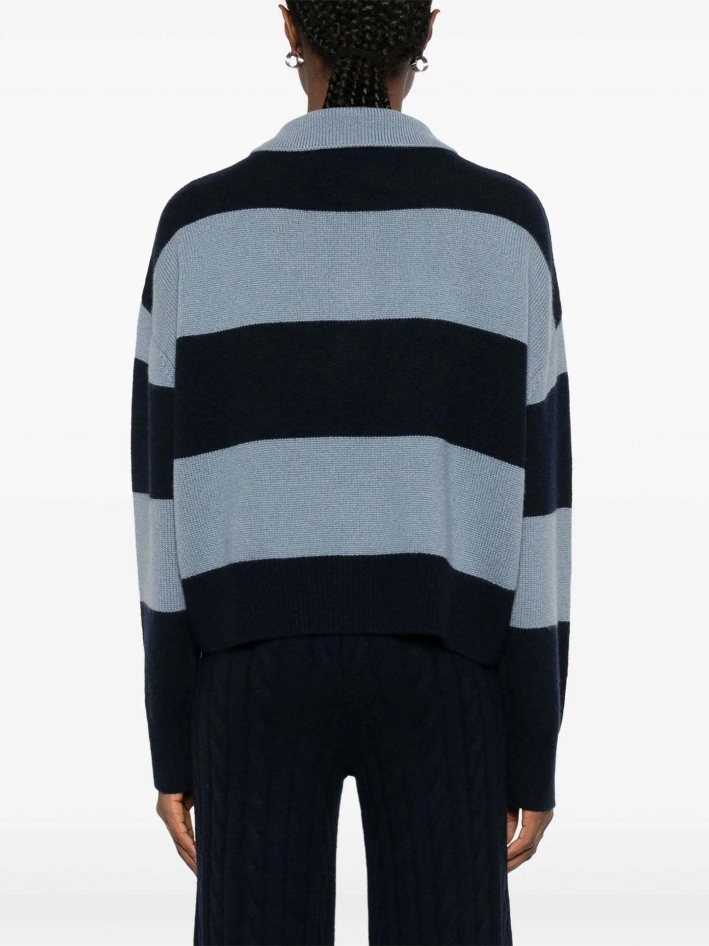 striped polo sweater