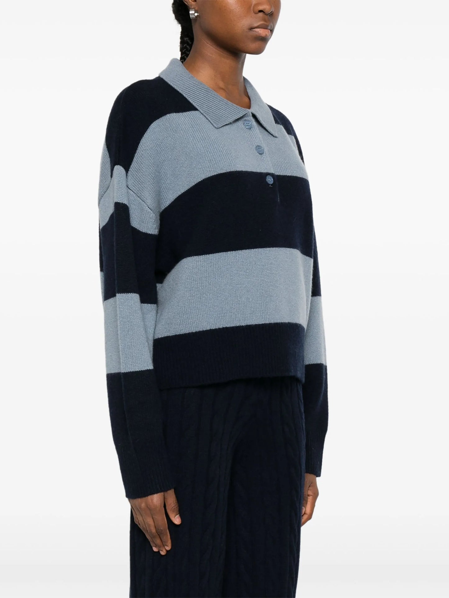 striped polo sweater