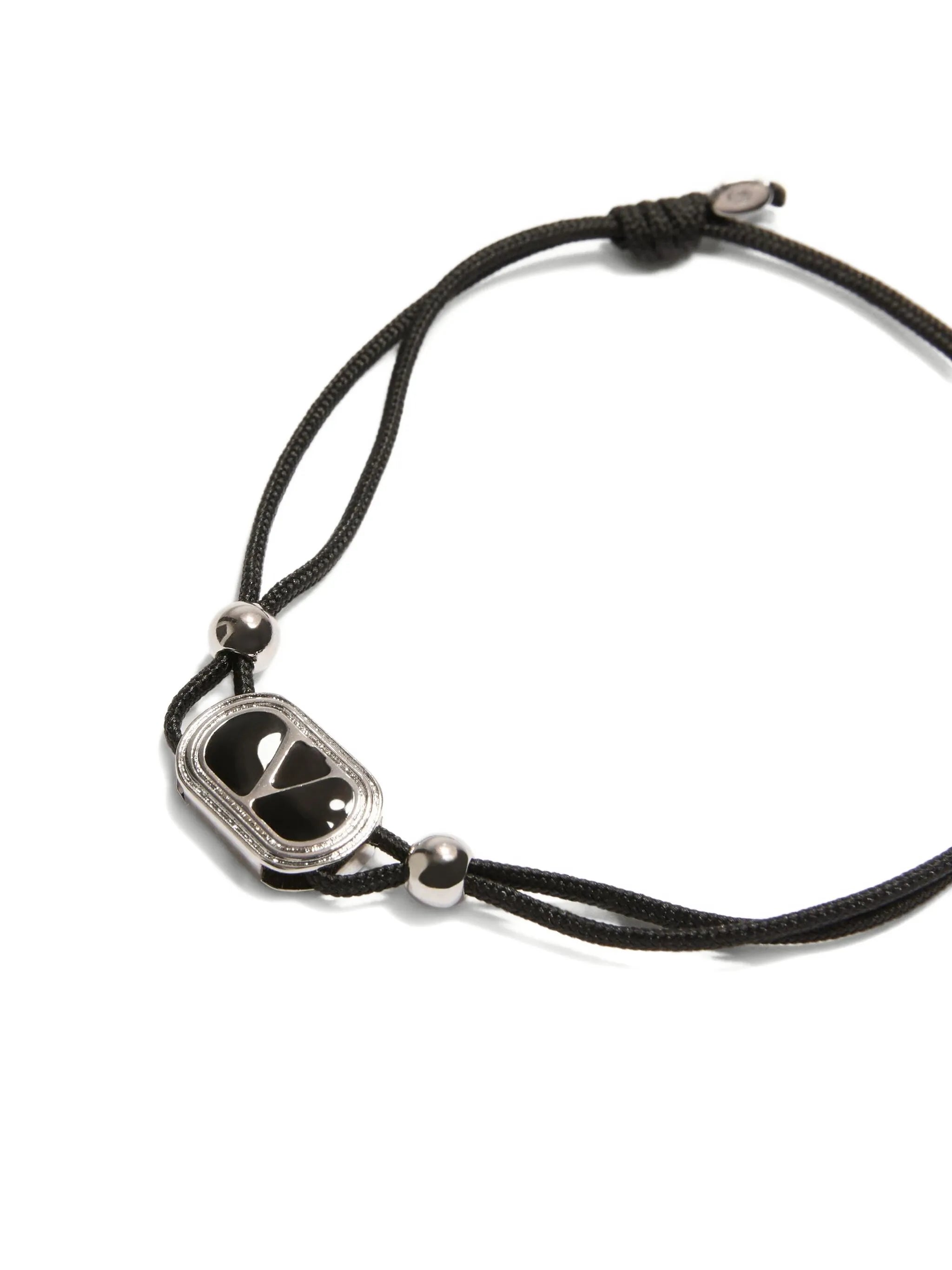 V-logo oval-frame bracelet