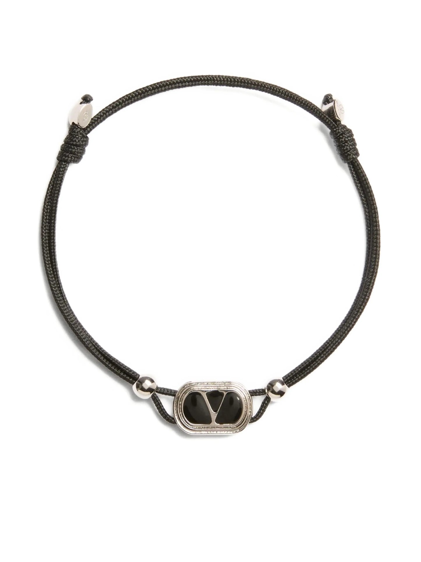 V-logo oval-frame bracelet