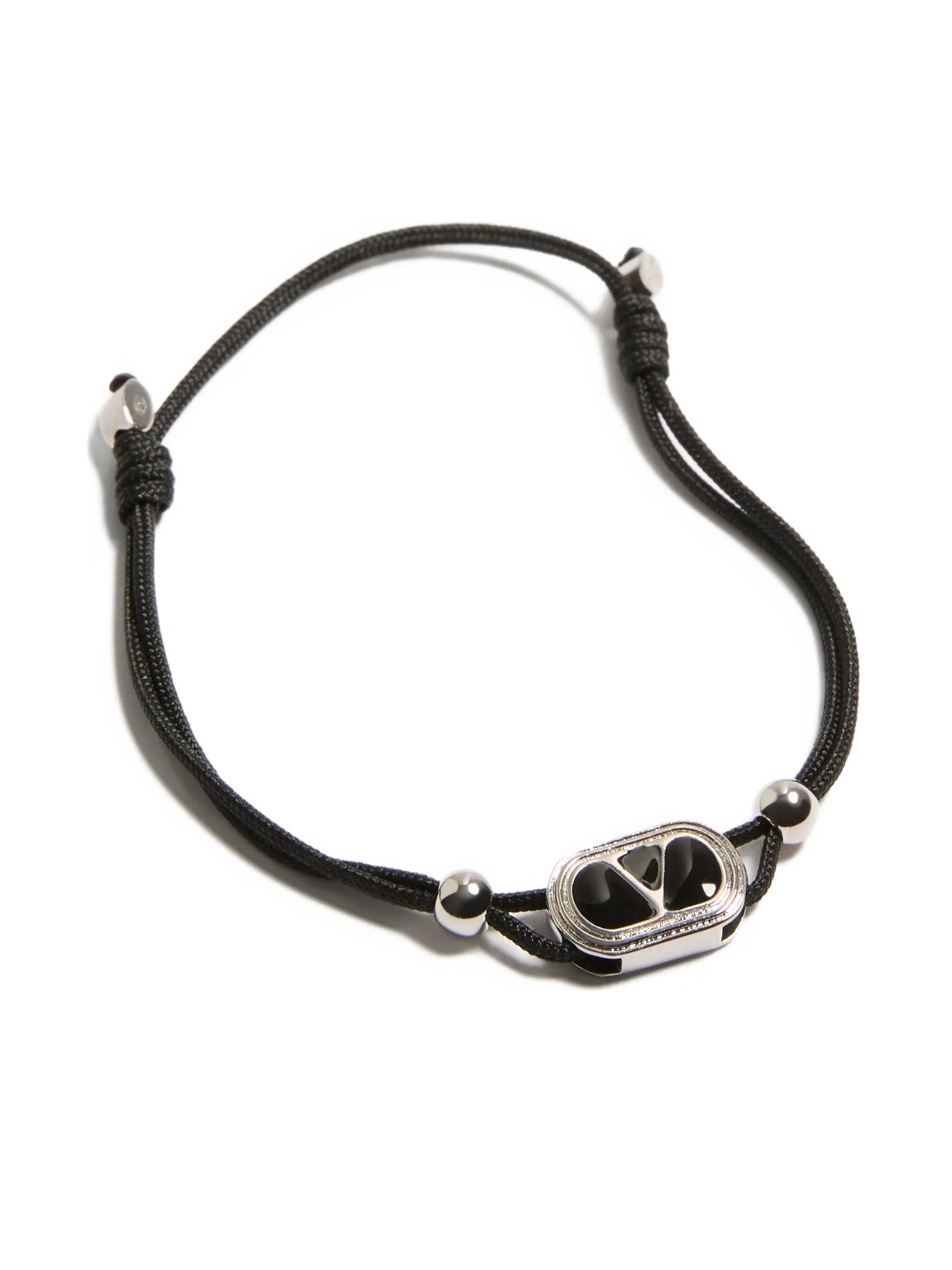 V-logo oval-frame bracelet
