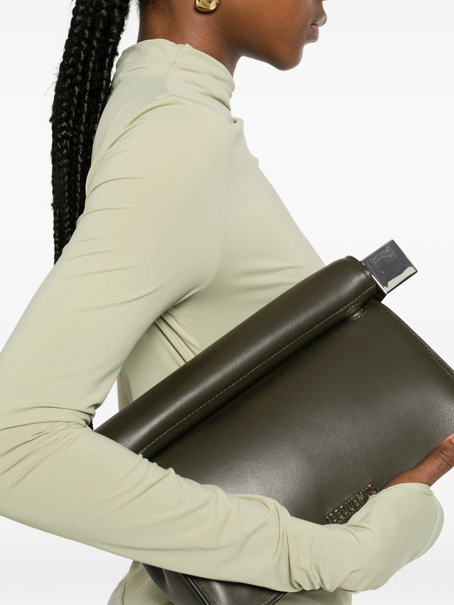 Milesi front-drape mini dress