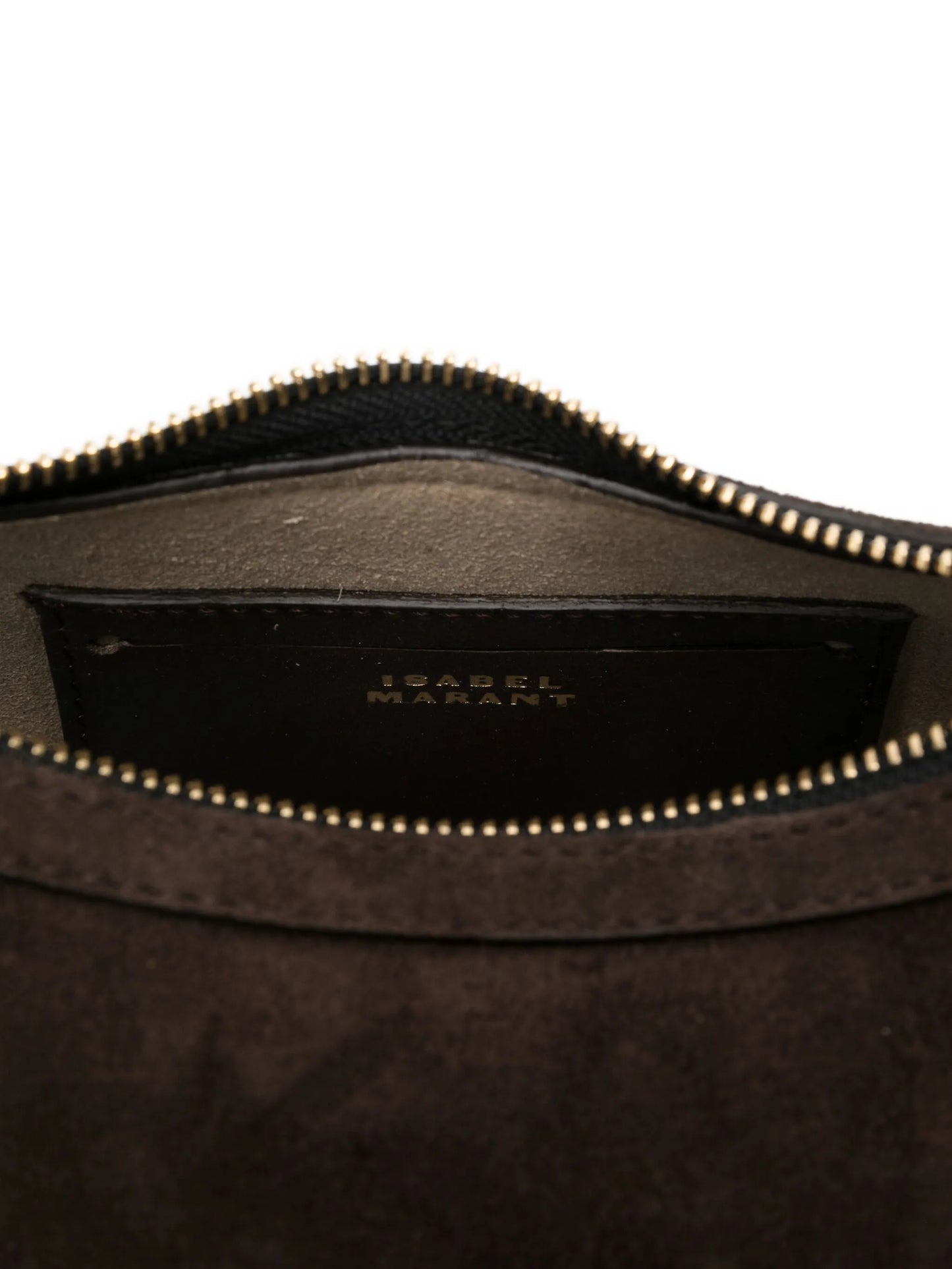 Oskan topstitch suede shoulder bag