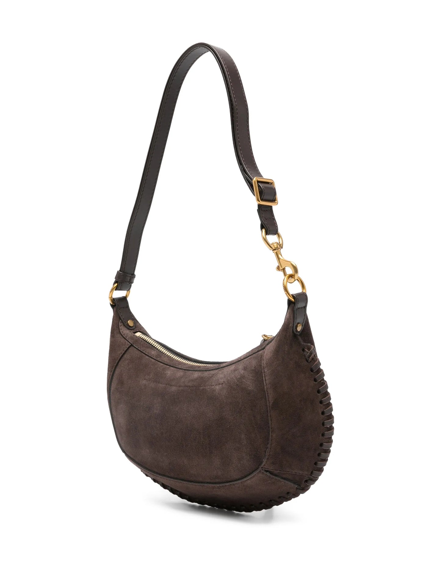 Oskan topstitch suede shoulder bag