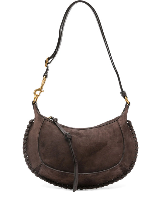 Oskan topstitch suede shoulder bag
