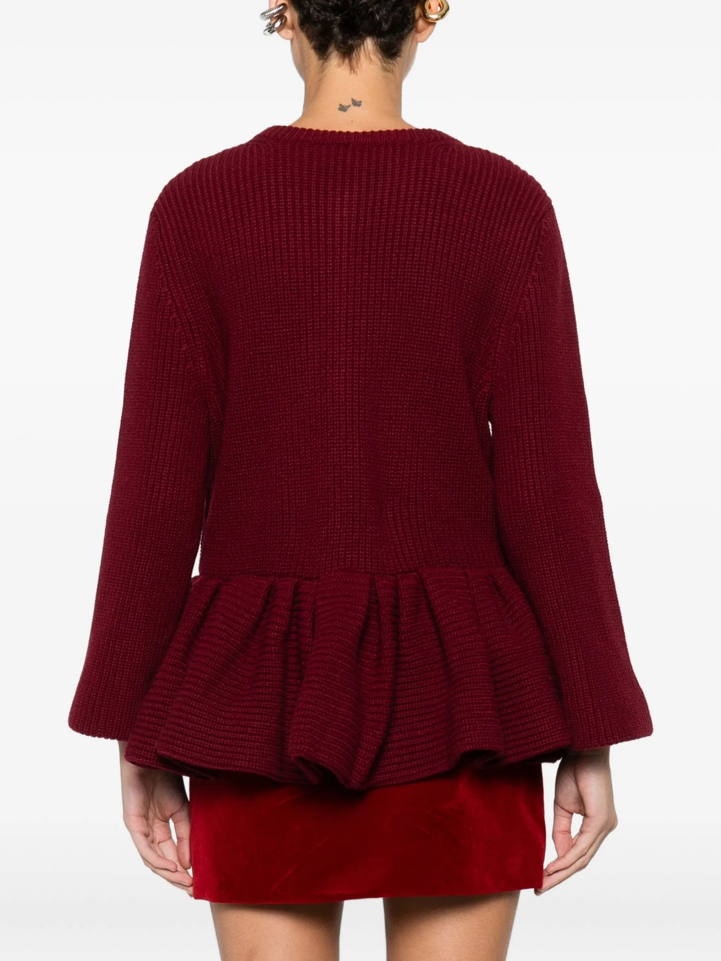 peplum-hem cardigan