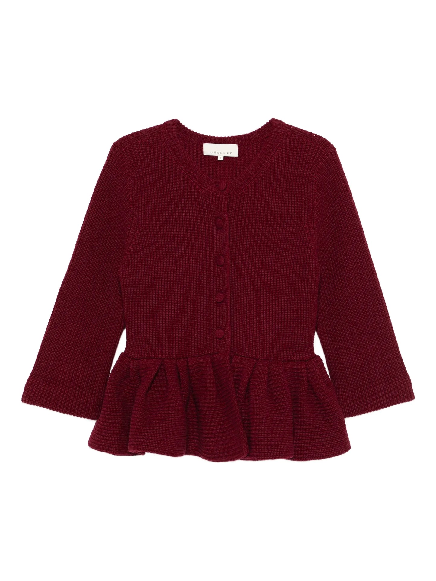 peplum-hem cardigan