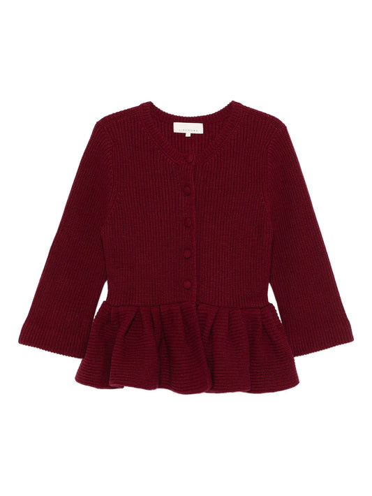 peplum-hem cardigan