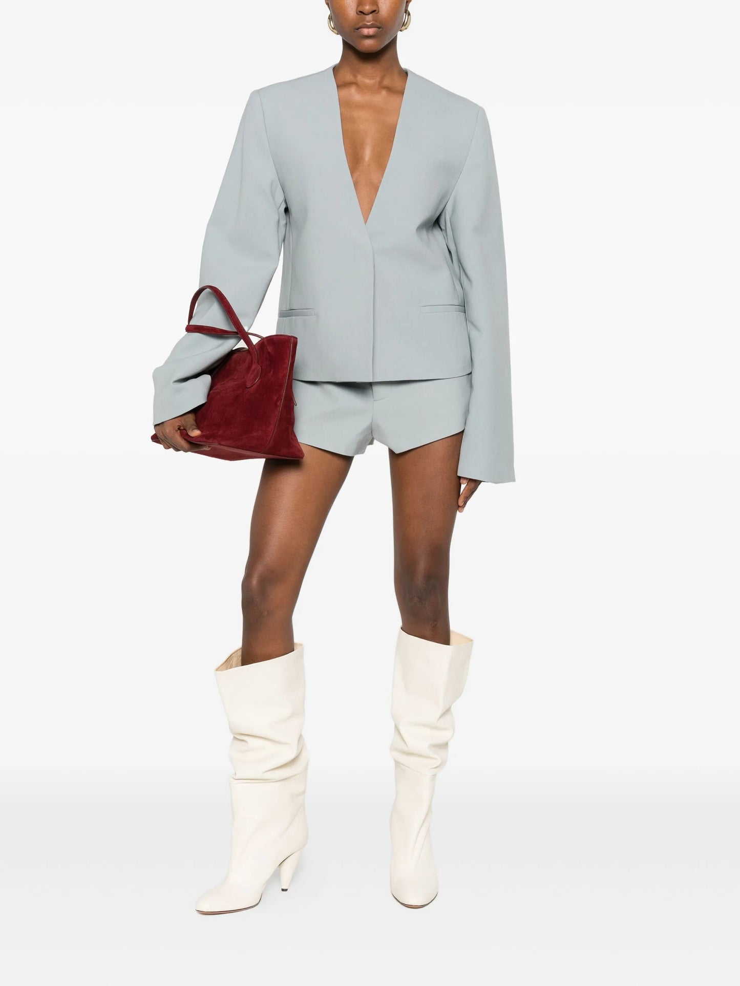 V-neck blazer