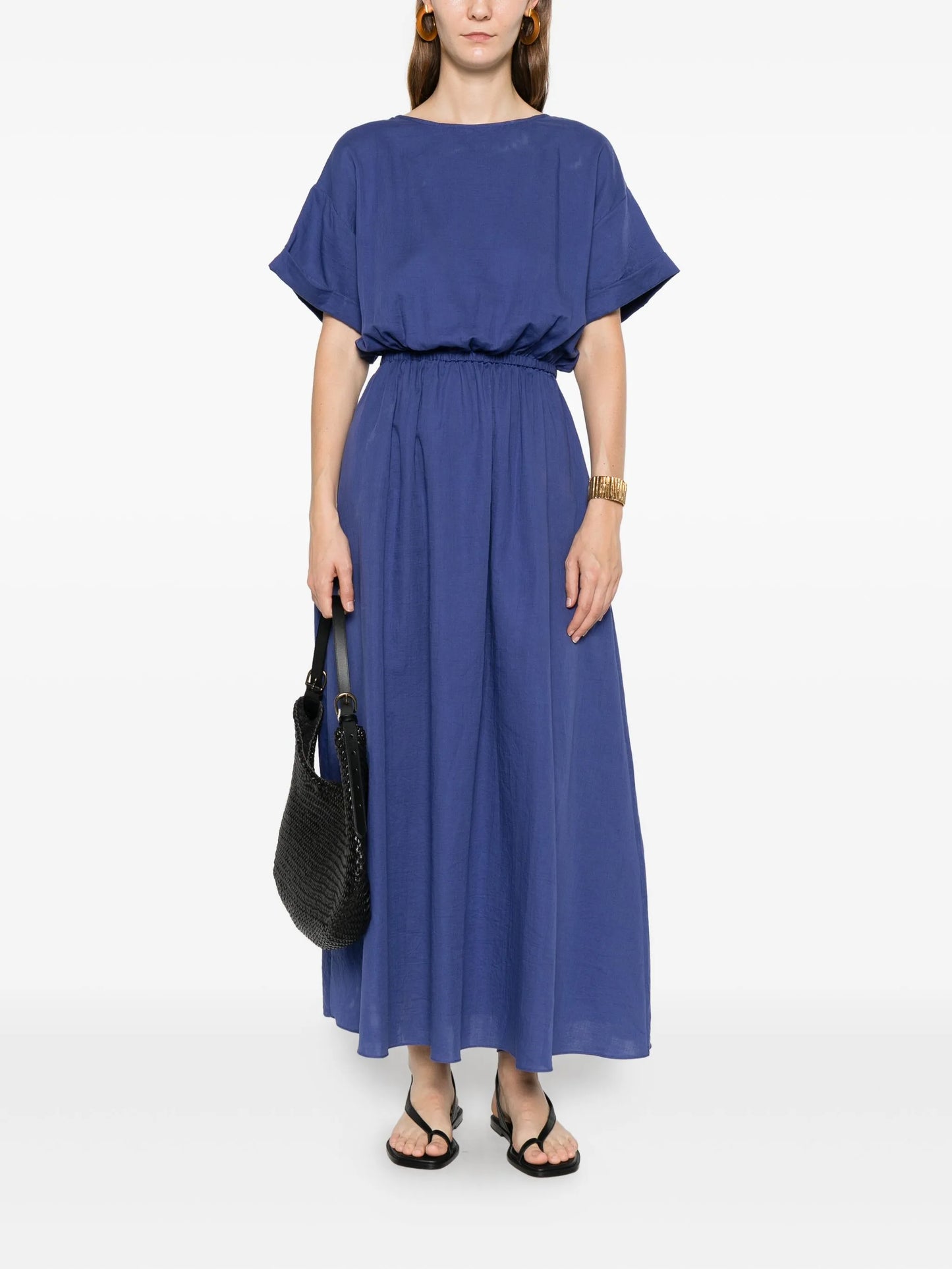 short-sleeve midi dress